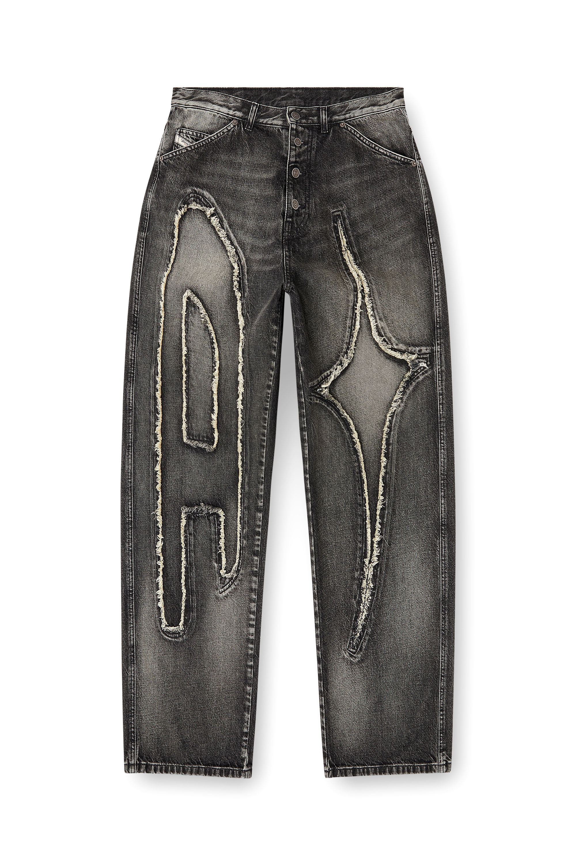 Diesel - Straight Jeans D-ThugClub 0BEBT Mixte, Noir/Gris foncé - Image 3