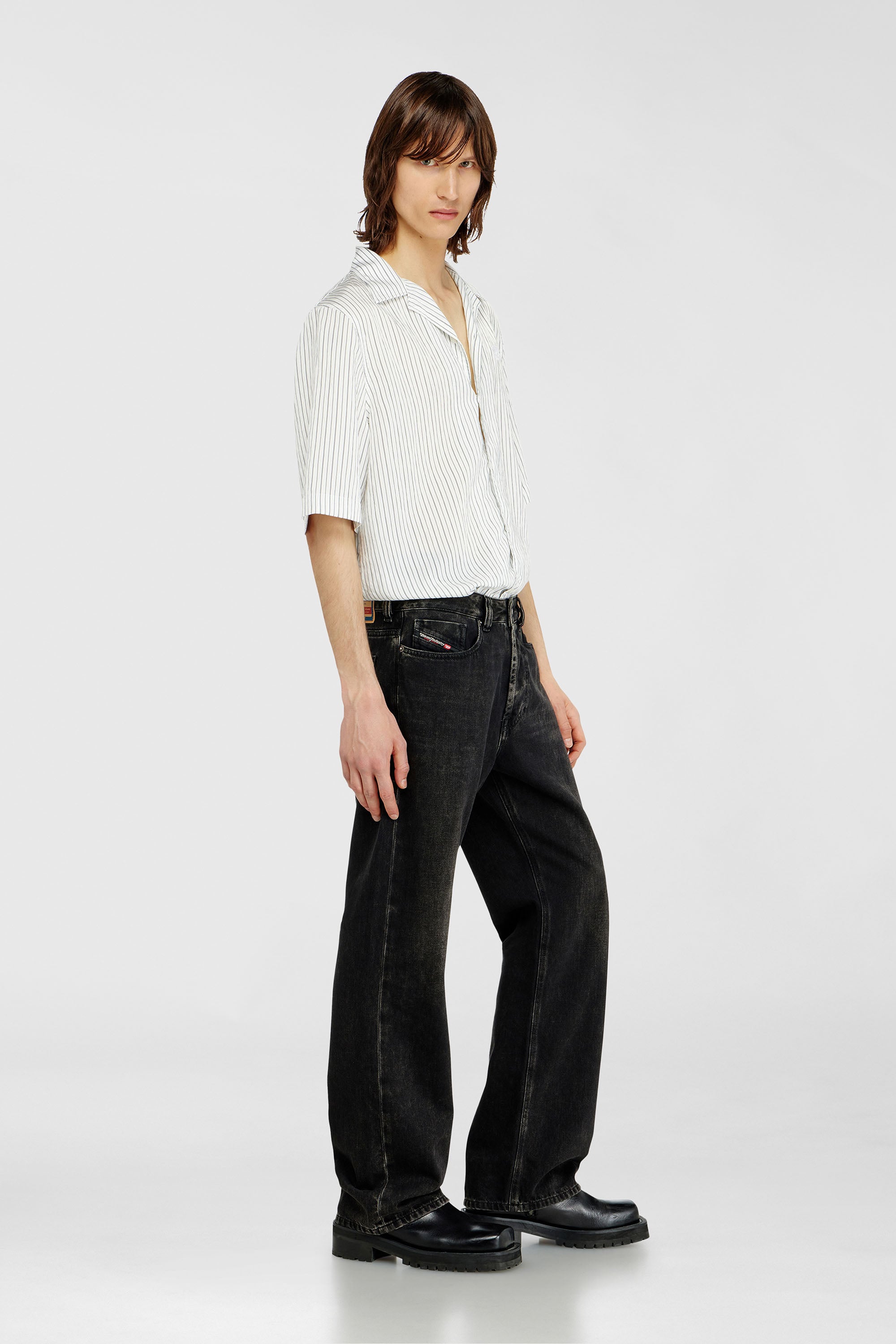Diesel - Man's Relaxed Jeans 1980 D-Eeper 09J96, Black/Dark grey - 2