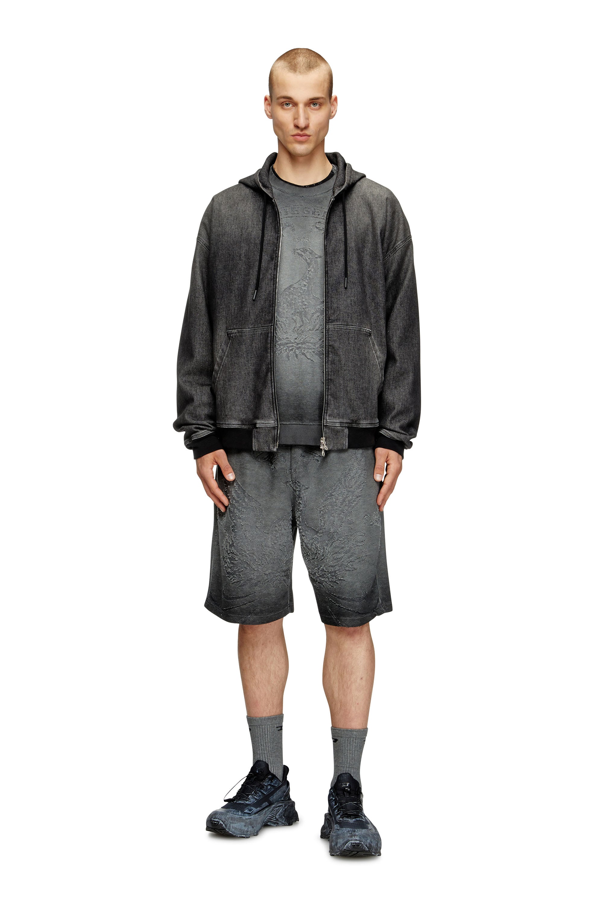 Diesel - D-CAGE HIKING, Man's D-Cage Hiking - Sneaker chuncky high-top in Black - 2