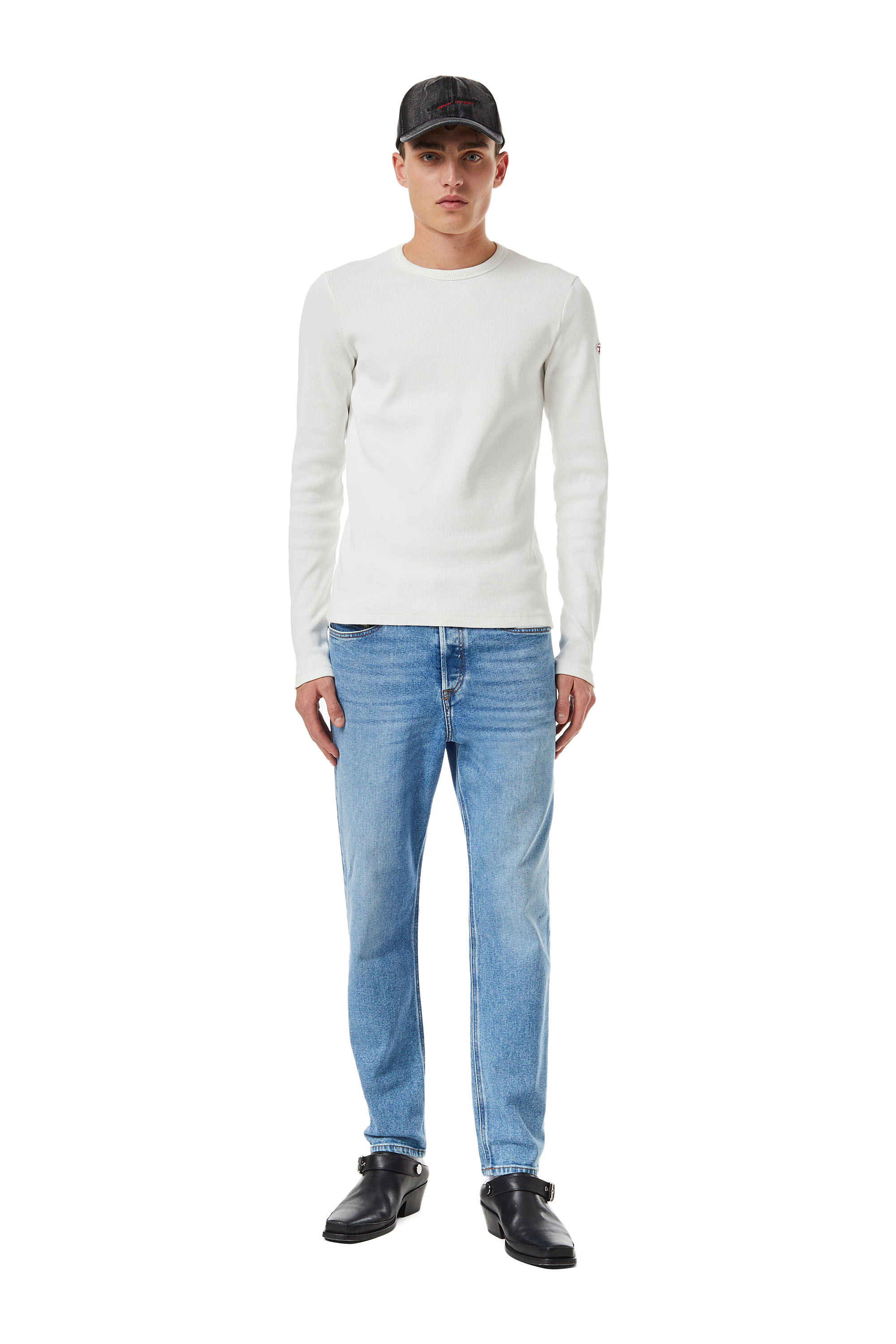 Diesel - Tapered Jeans 2005 D-Fining 09B92 Homme, Bleu Clair - Image 3