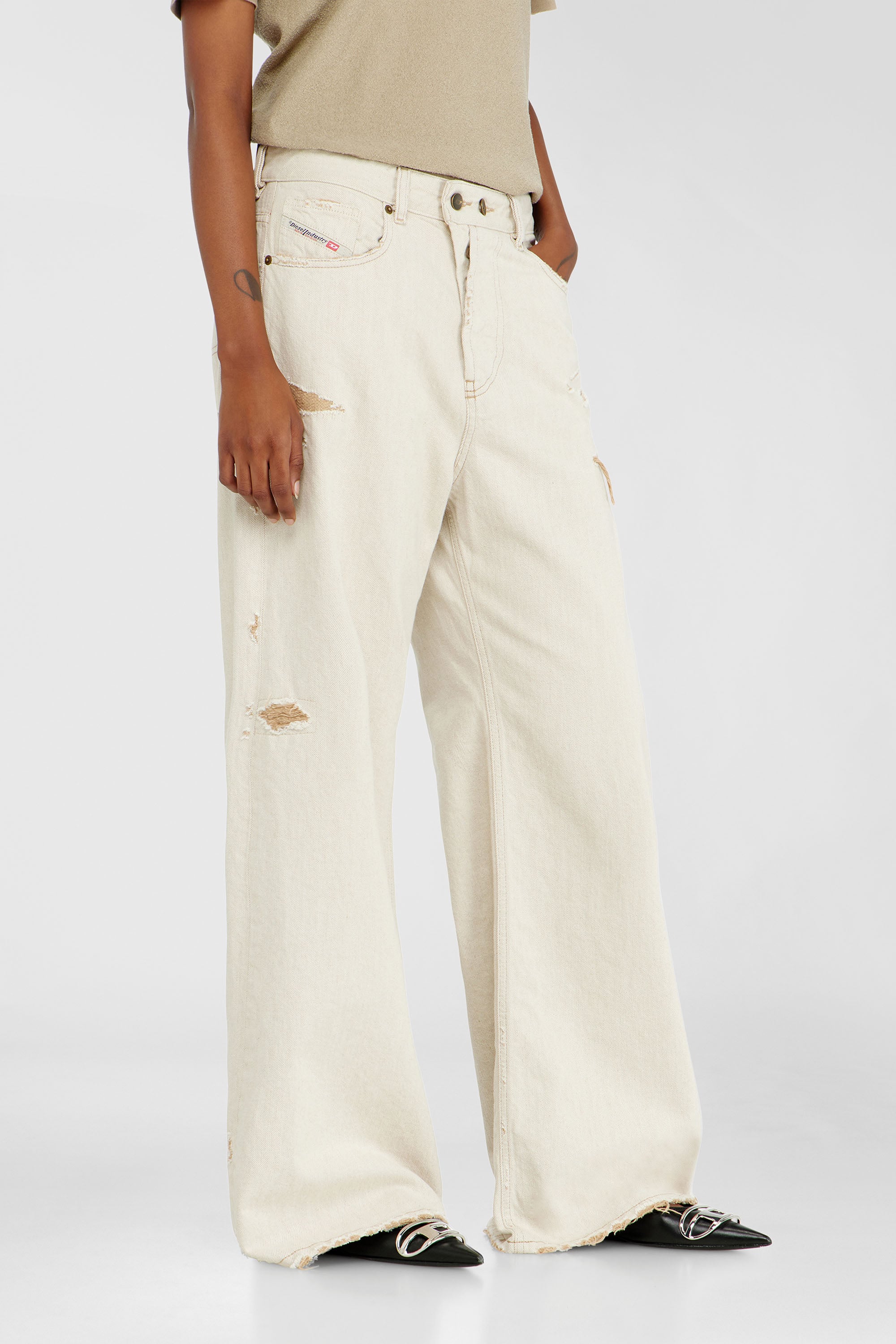 Diesel - Female's Relaxed Jeans 1996 D-Sire 09P89, Beige - 7