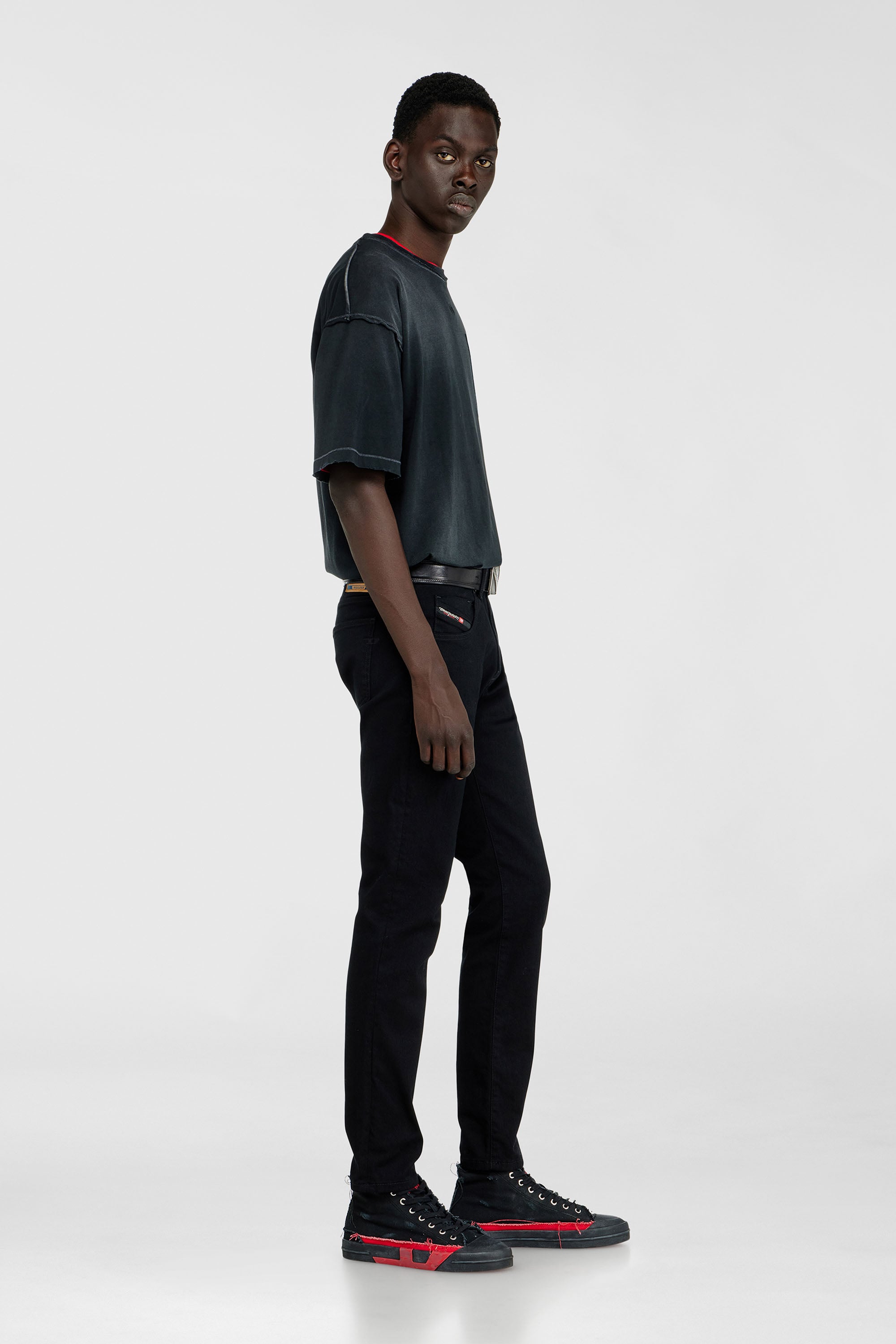 Diesel - Slim Jeans 2019 D-Strukt 069YP Hombre, Negro/Gris oscuro - 2