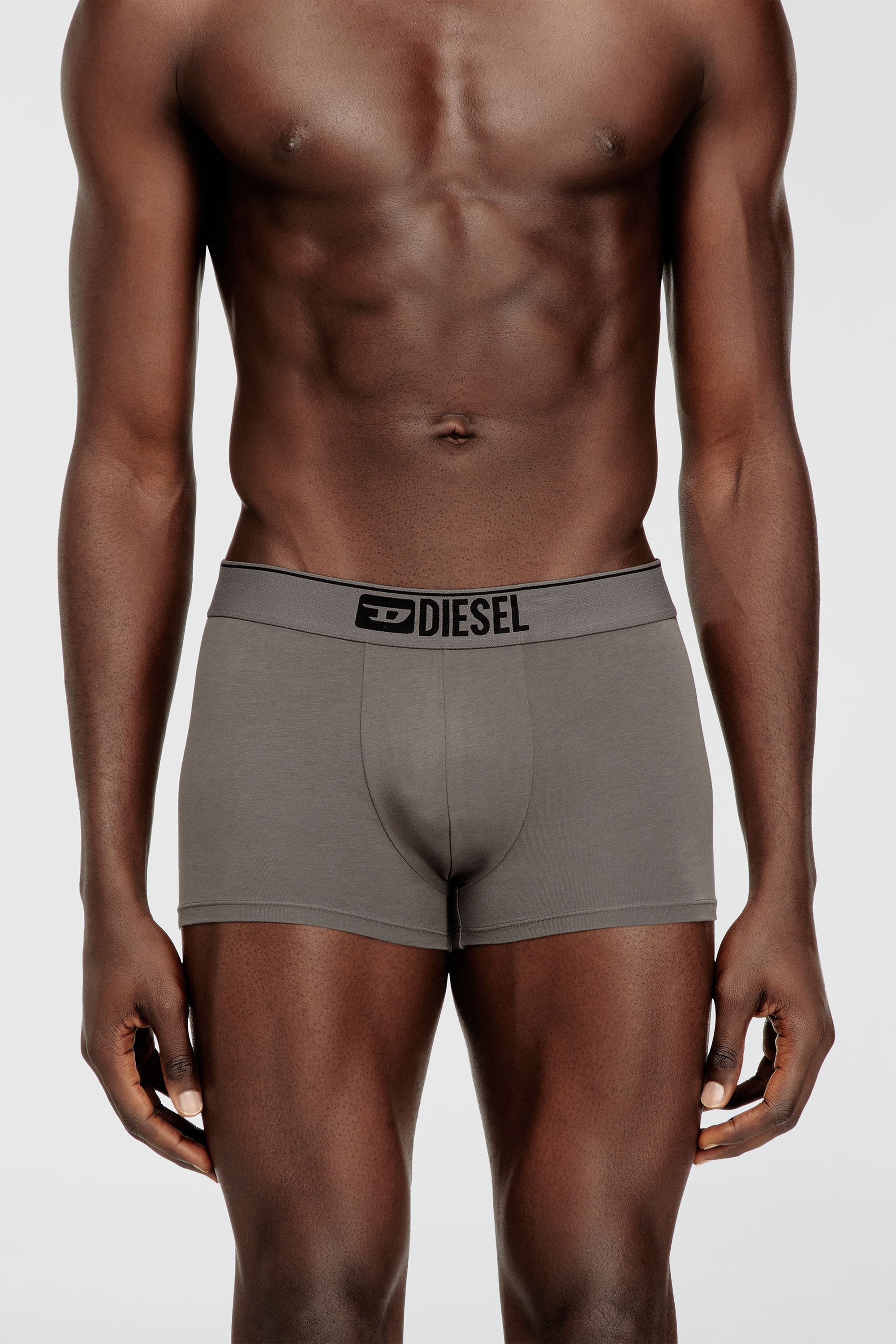 Diesel - UMBX-DAMIENTHREEPACK, Male's Three-pack of plain boxer briefs in Black/Grey - 2