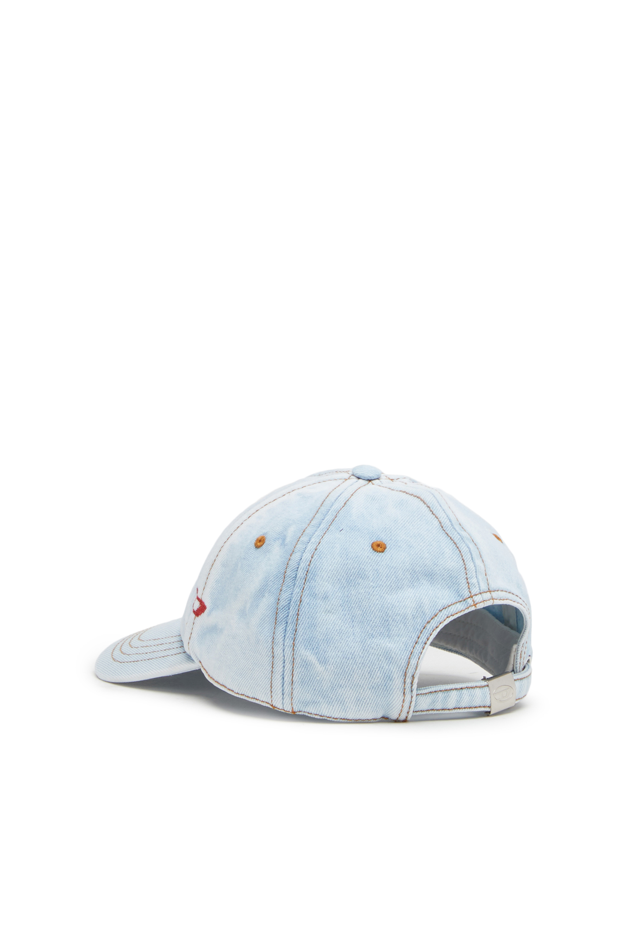Diesel - C-LIB-3, Man's Baseball cap in denim in Light Blue - 2