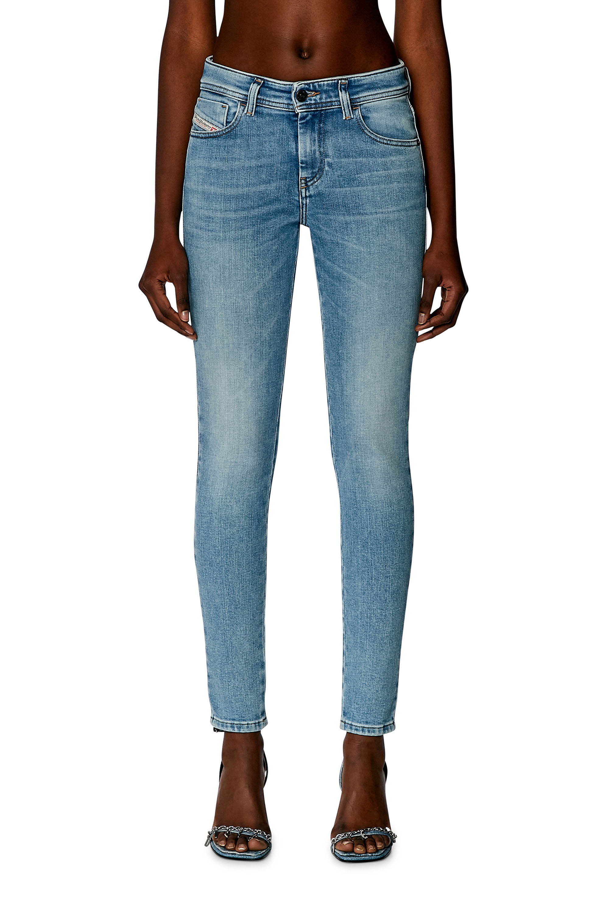 Diesel - Woman's Skinny Jeans 2017 Slandy 09H85, Light Blue - 1