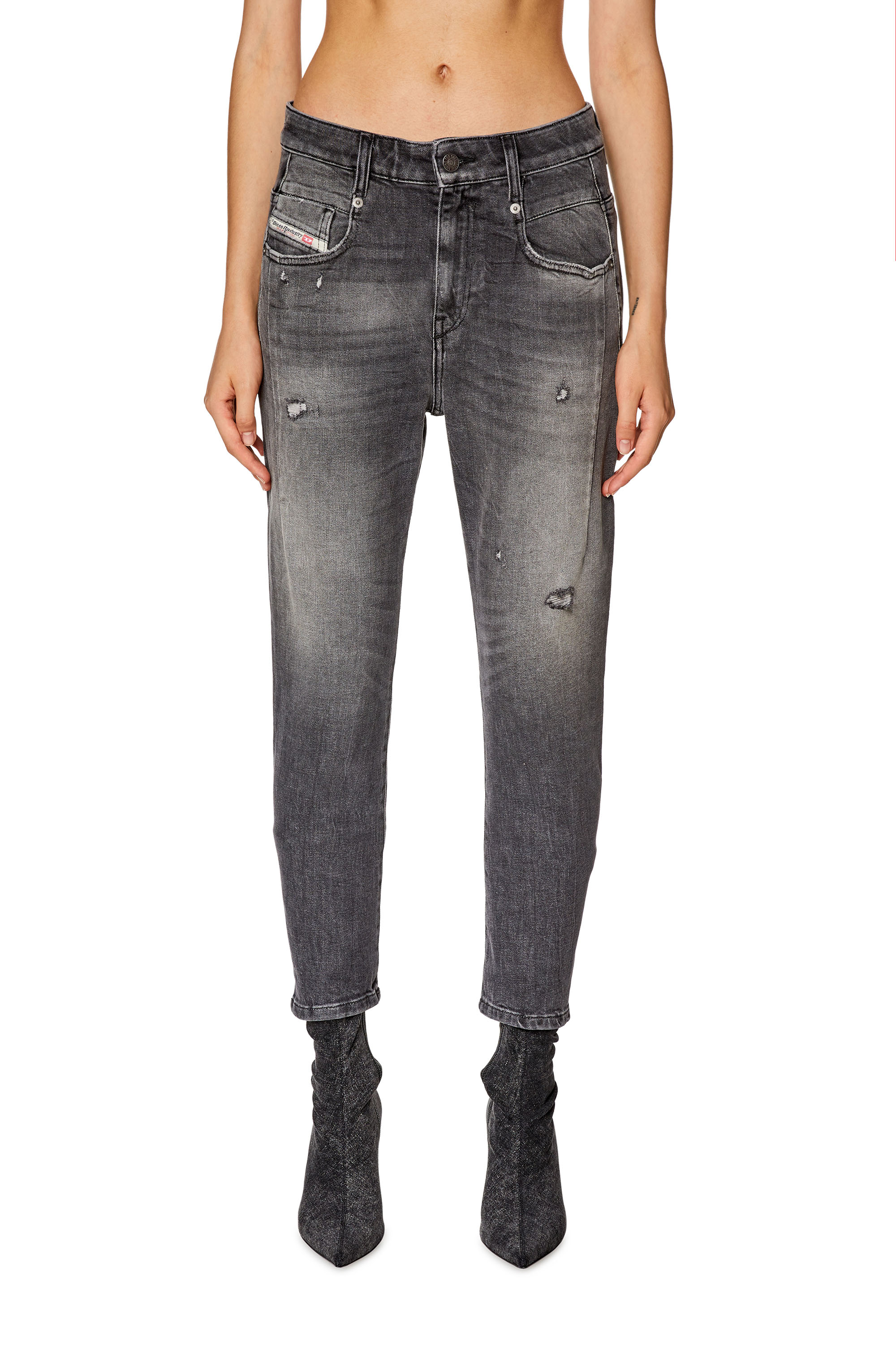 Diesel - Woman's Boyfriend Jeans Fayza 09G21, Black/Dark grey - 3