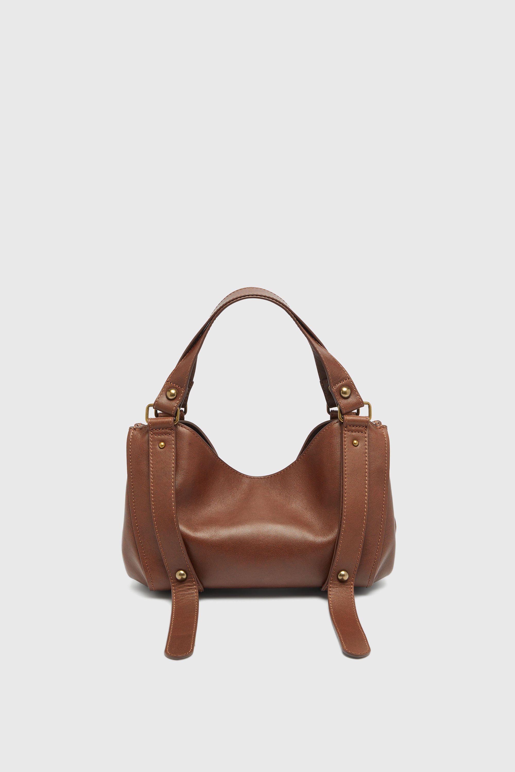 DIESEL ハンドバッグ ブラウン Women's D-One-Small top-handle bag in treated leather | Brown