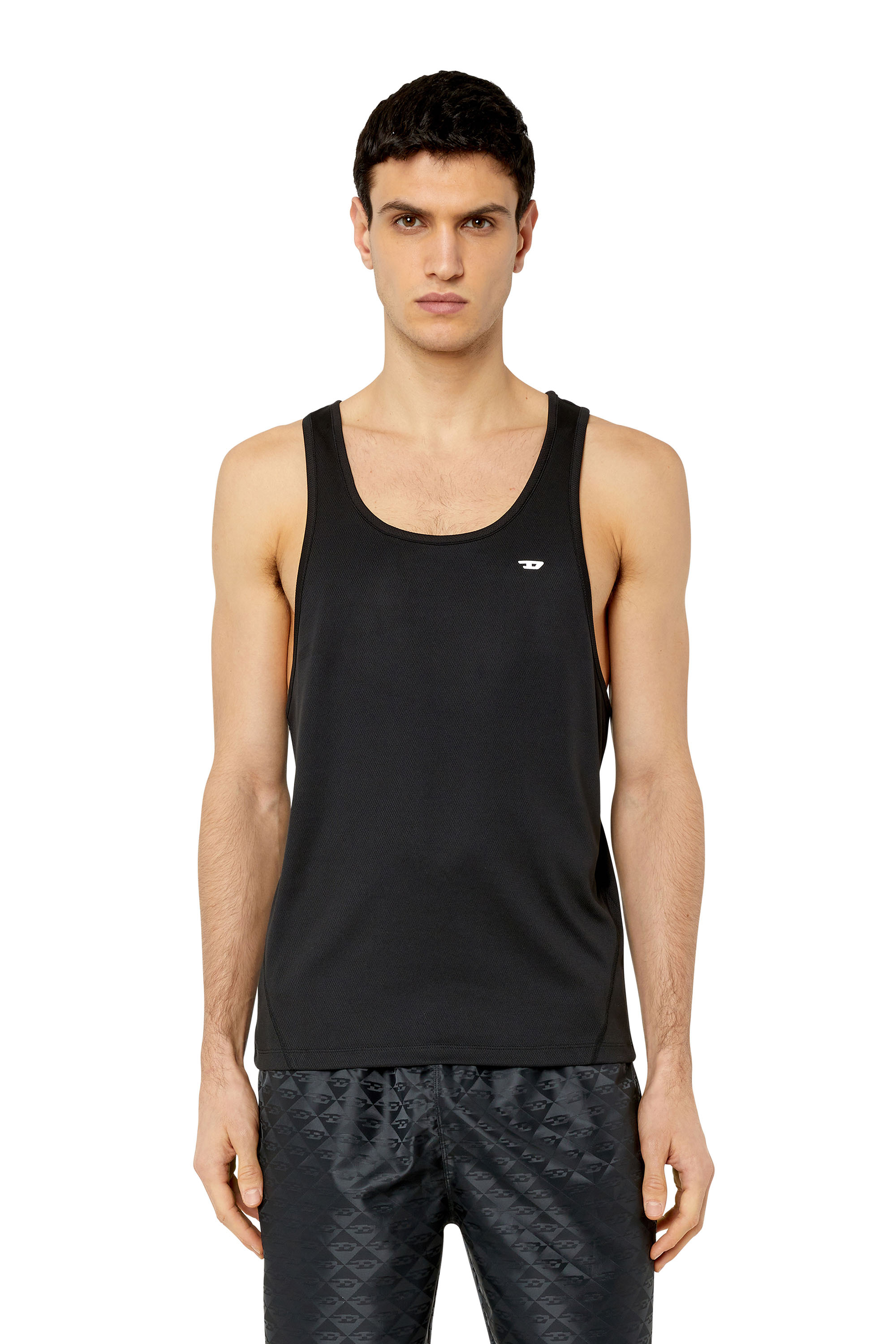 Diesel - AMST-KIERON-WT36, Man's Tank top with maxi logo in Black - 3