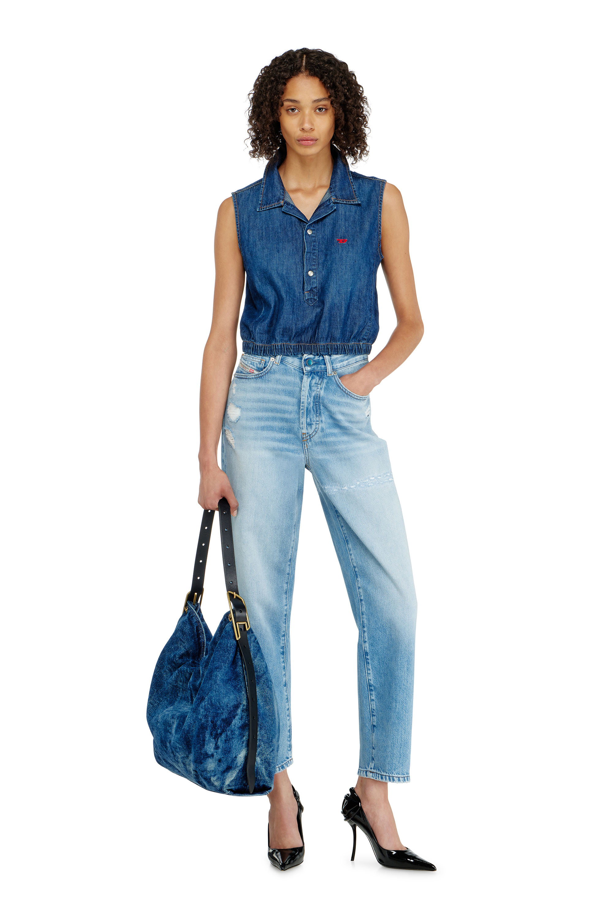 Diesel - Regular Jeans 1981 D-Went 09P49 Femme, Bleu Clair - Image 1