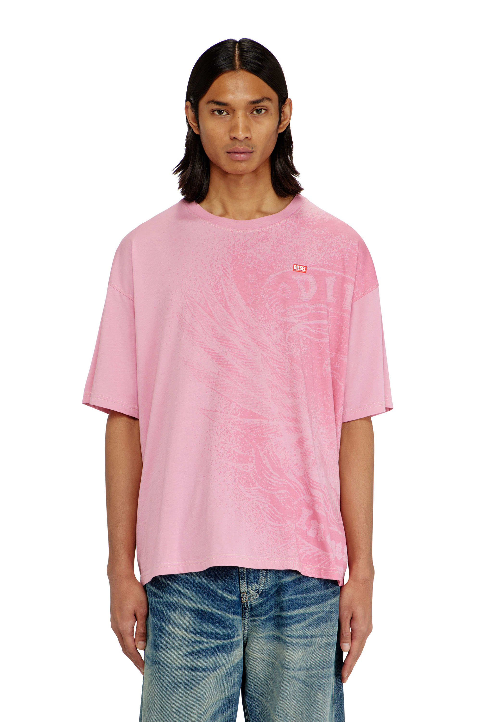 Diesel - T-BOXT-AA3, Male's Relaxed T-shirt with pigment prints in null - 3