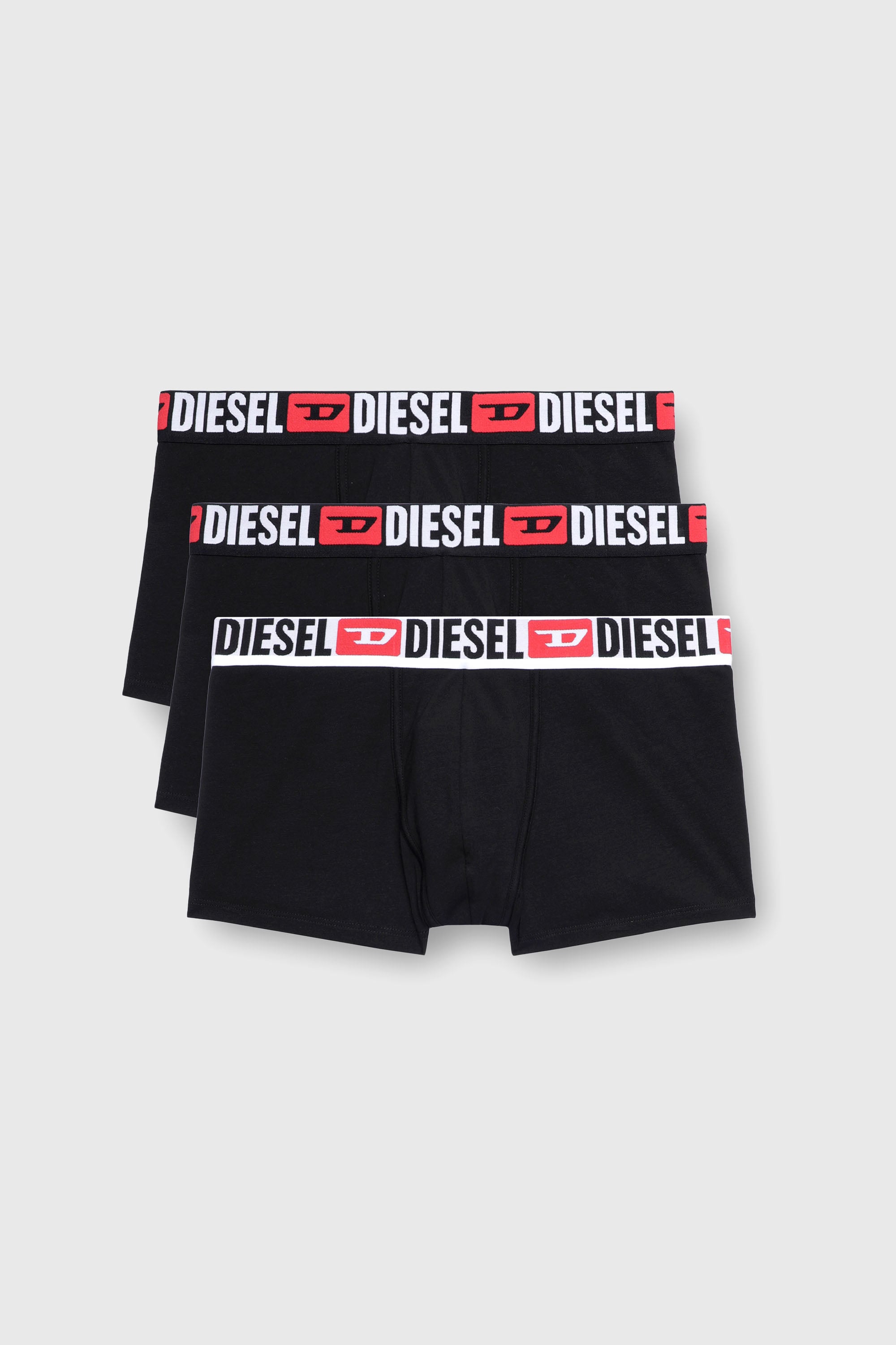 Diesel - UMBX-DAMIENTHREEPACK, Paquete de tres calzoncillos b&oacute;xer con logotipo en la cintura Hombre in Negro - 4