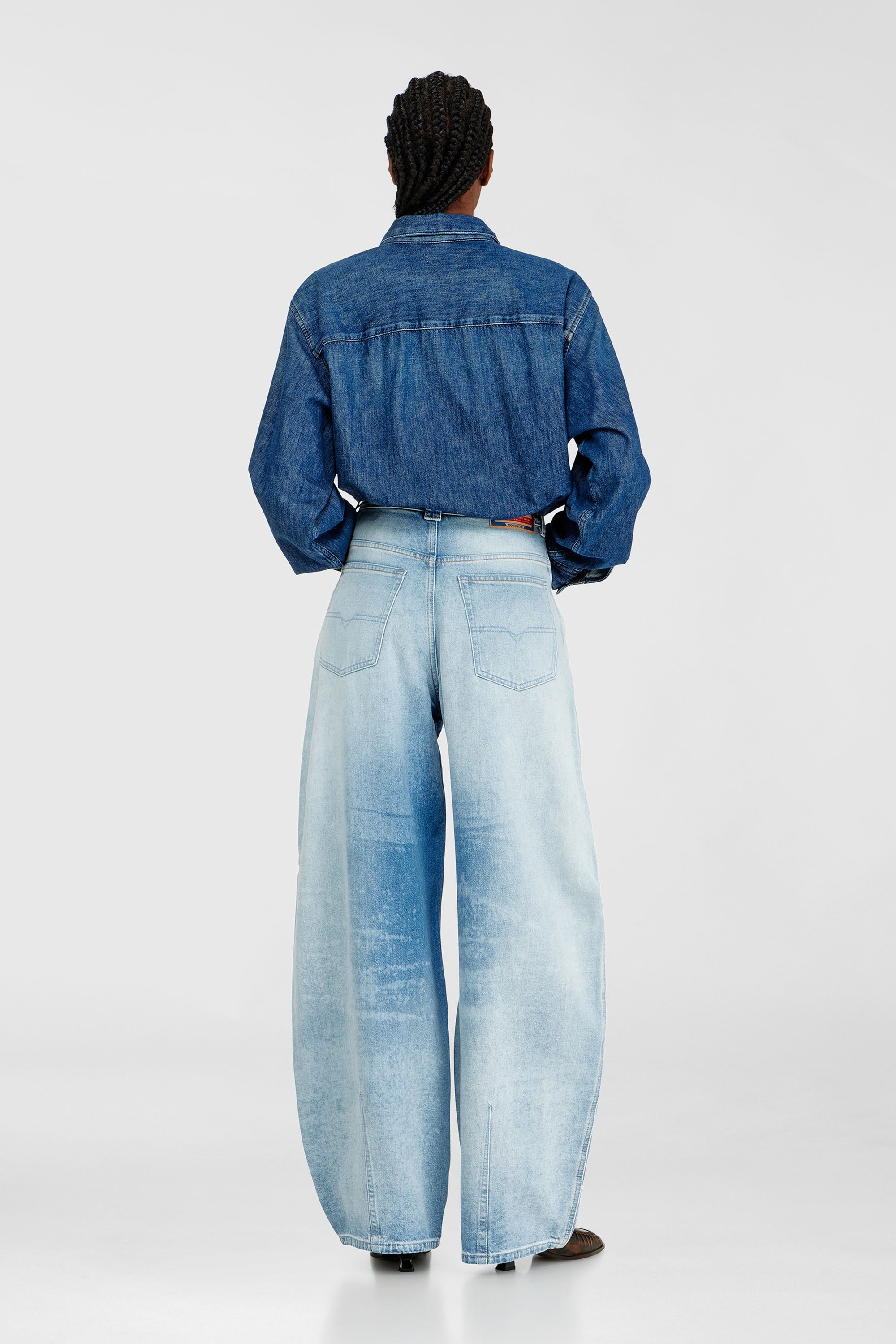 Light Blue Relaxed Fit Jeans for Women | Diesel® US