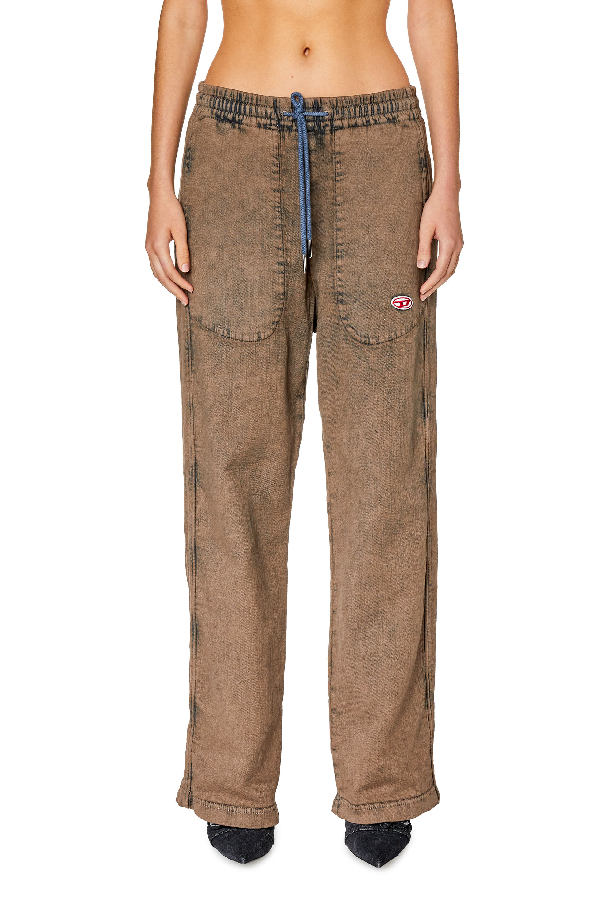 Diesel - Straight D-Martians Track Denim 09H04, Unisex's Straight D-Martians Track Denim in Light Brown - 5