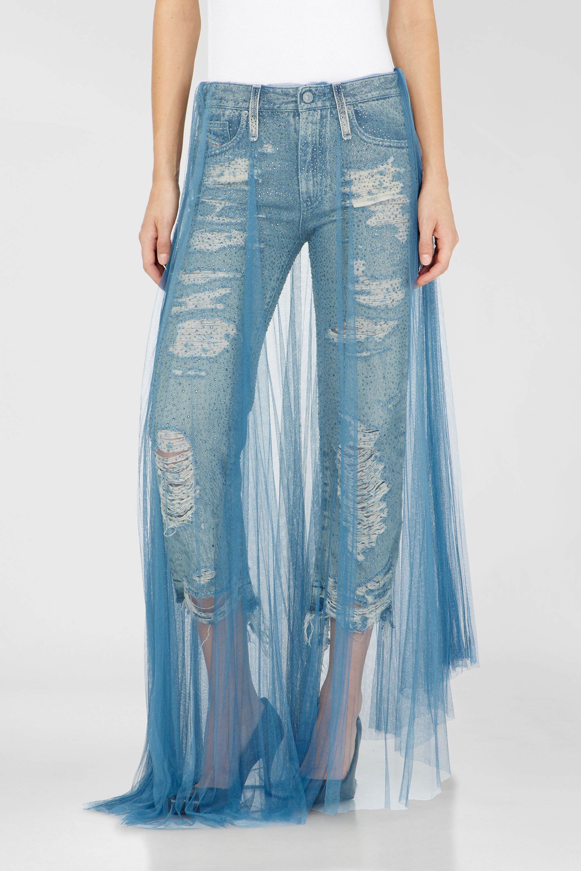 Diesel - Regular Jeans D-Aisi 0DBER Mujer, Azul medio - 4