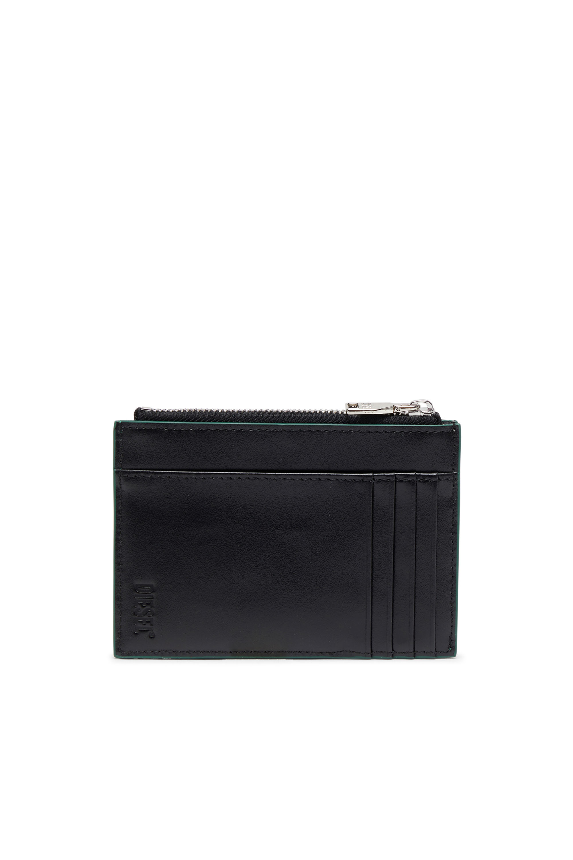 DIESEL 1dr Card Holder I ブラック Women's Bi-fold card holder in mirrored leather | Black | Diesel