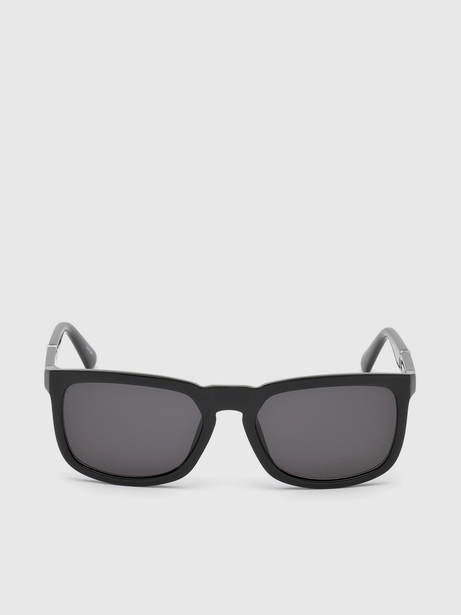 Diesel - DL0262, Unisex's Rectangular eyewear with slanting detail in Black - 1