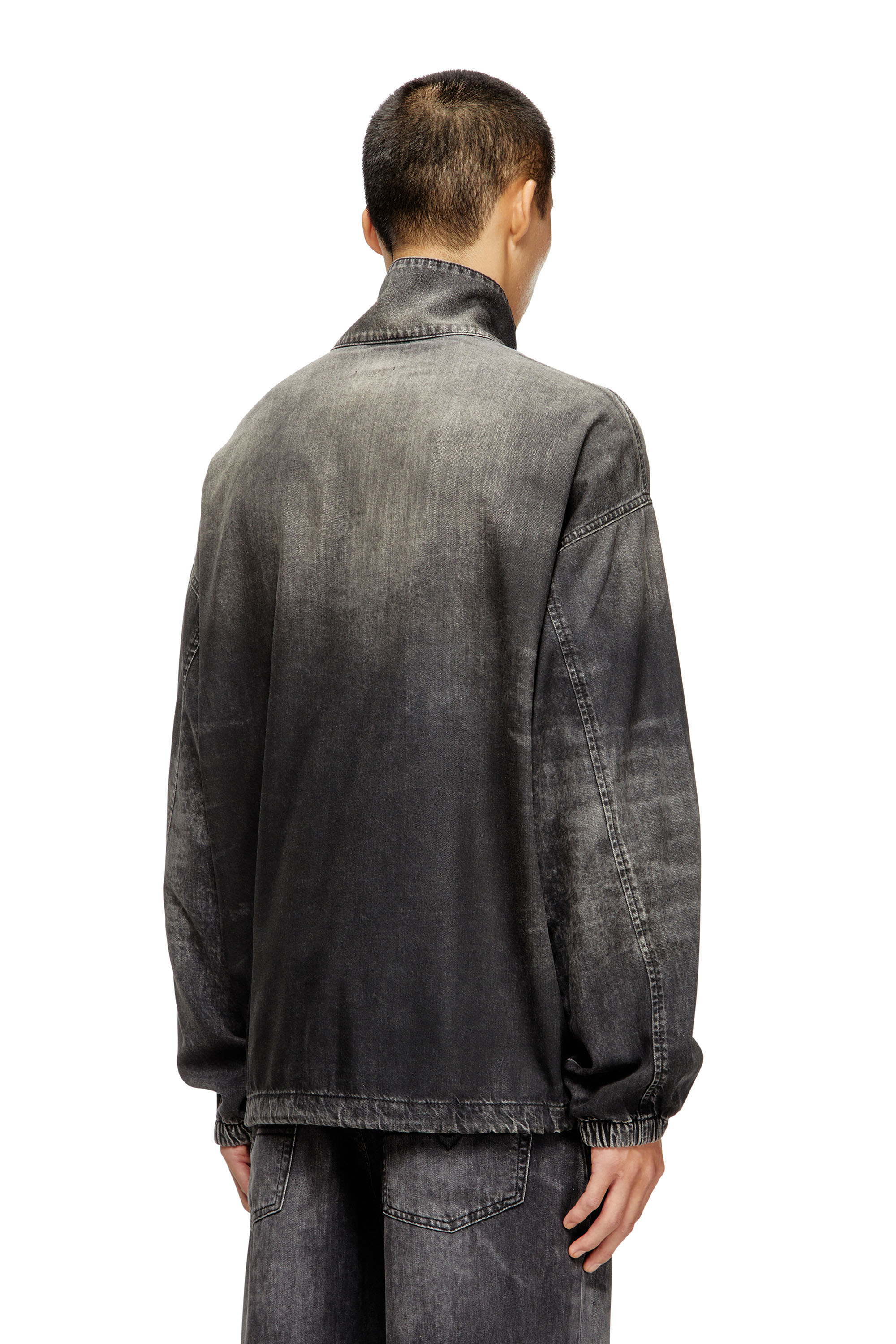 Diesel - D-FLOW-S3, Unisex's Denim top with mock neck in Black - 3