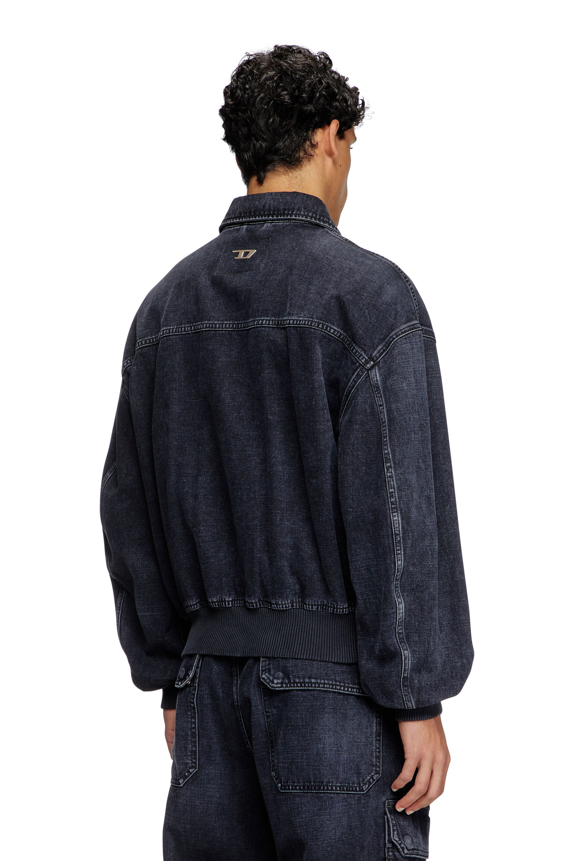 Diesel - D-KURZ, Veste en denim tissé batavia Mixte in Noir - 5