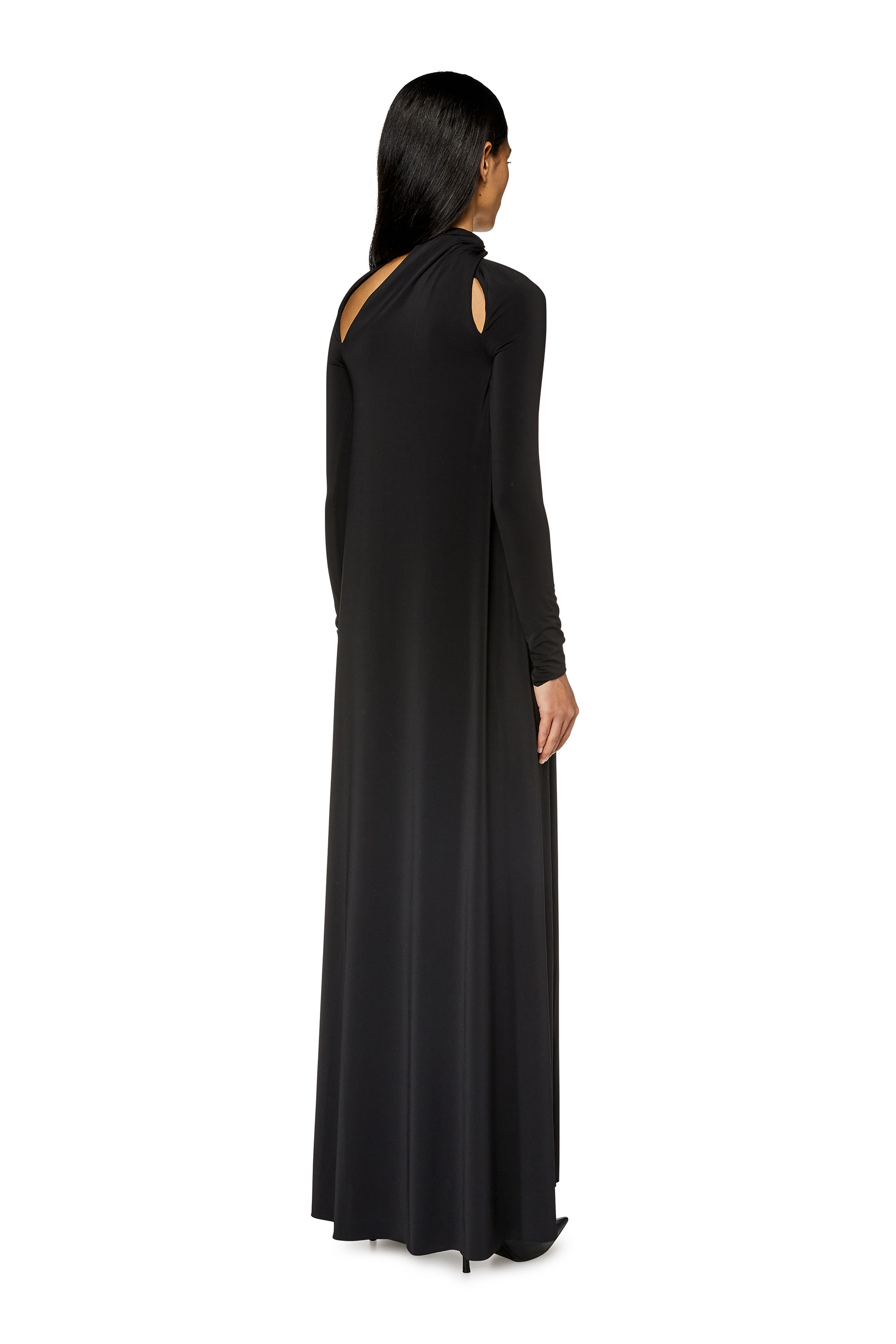 Diesel - D-LAVIE-KAF, Vestido con recortes, escote halter, con gargantilla con logotipo Mujer in Negro - 3