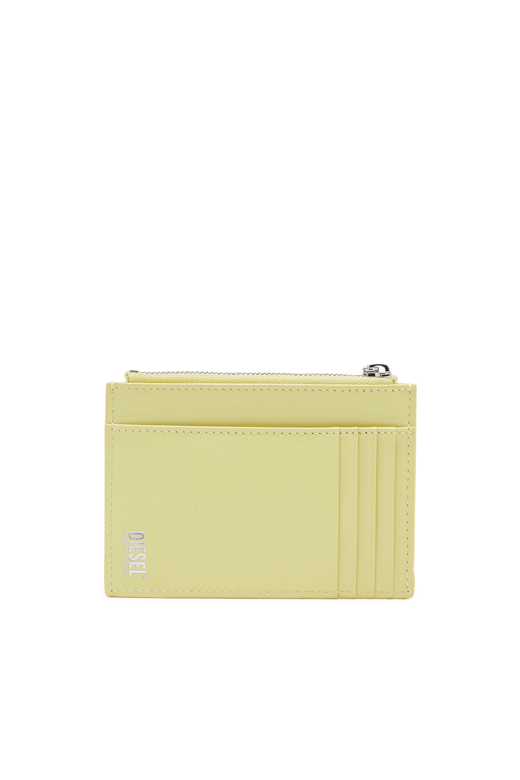 Diesel - 1DR CARD HOLDER I, Woman's Card holder in pastel leather in Yellow - 2