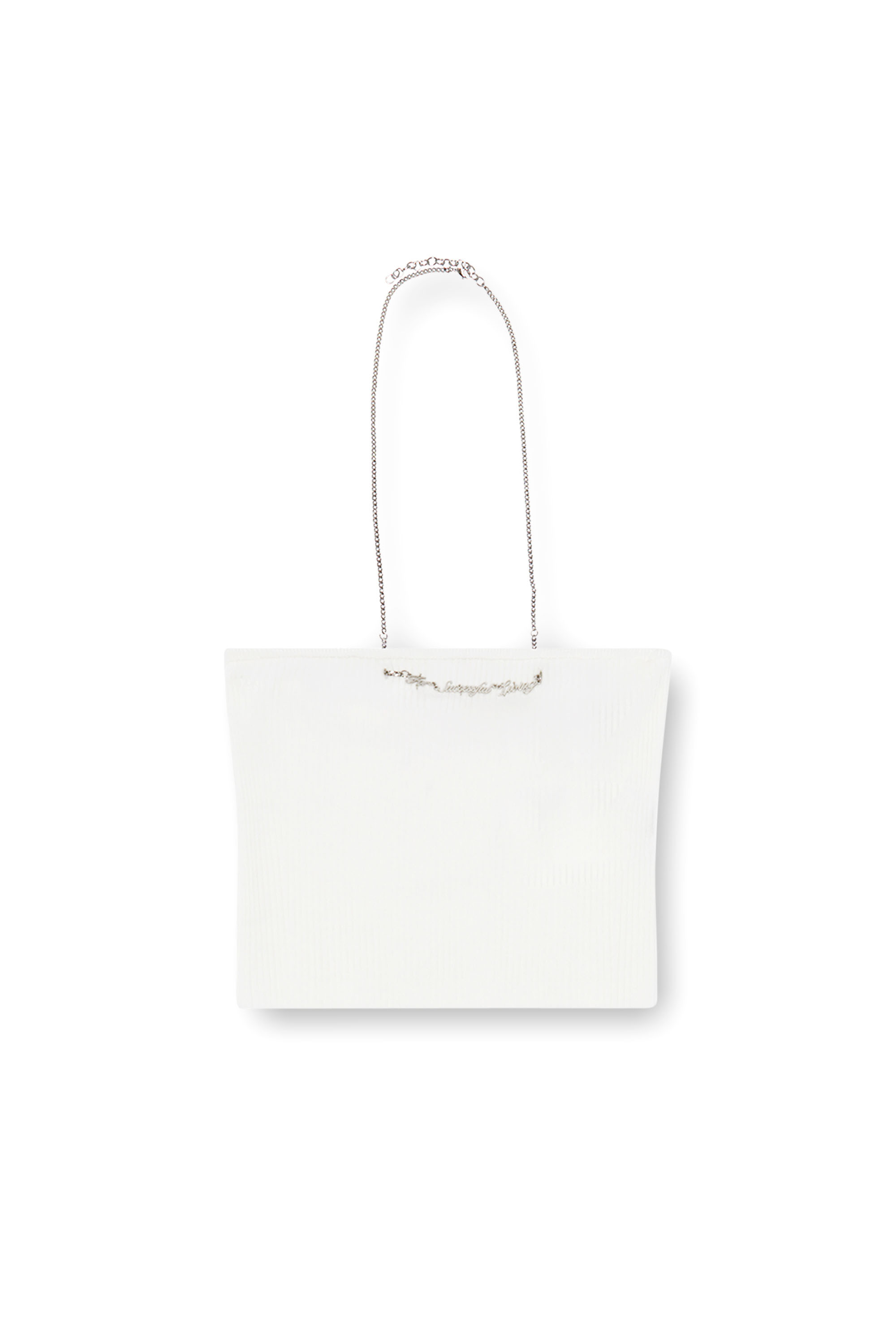 Diesel - M-ANDAS, Woman's Cropped knit top with chain halterneck in White - 2