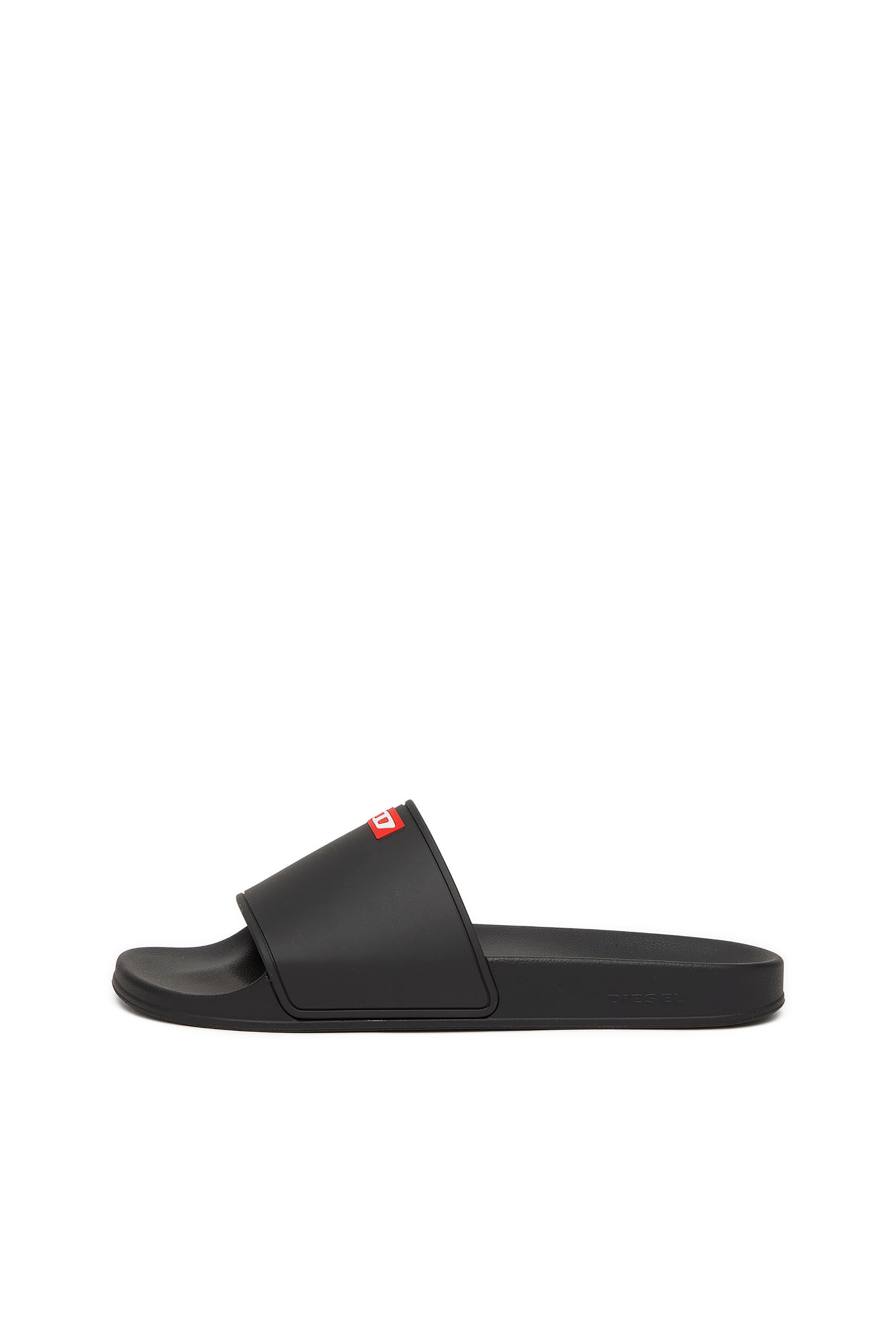 Diesel - SA-SWIM, Male's Sa-Swim-Rubber pool slides with D logo in Black - 2