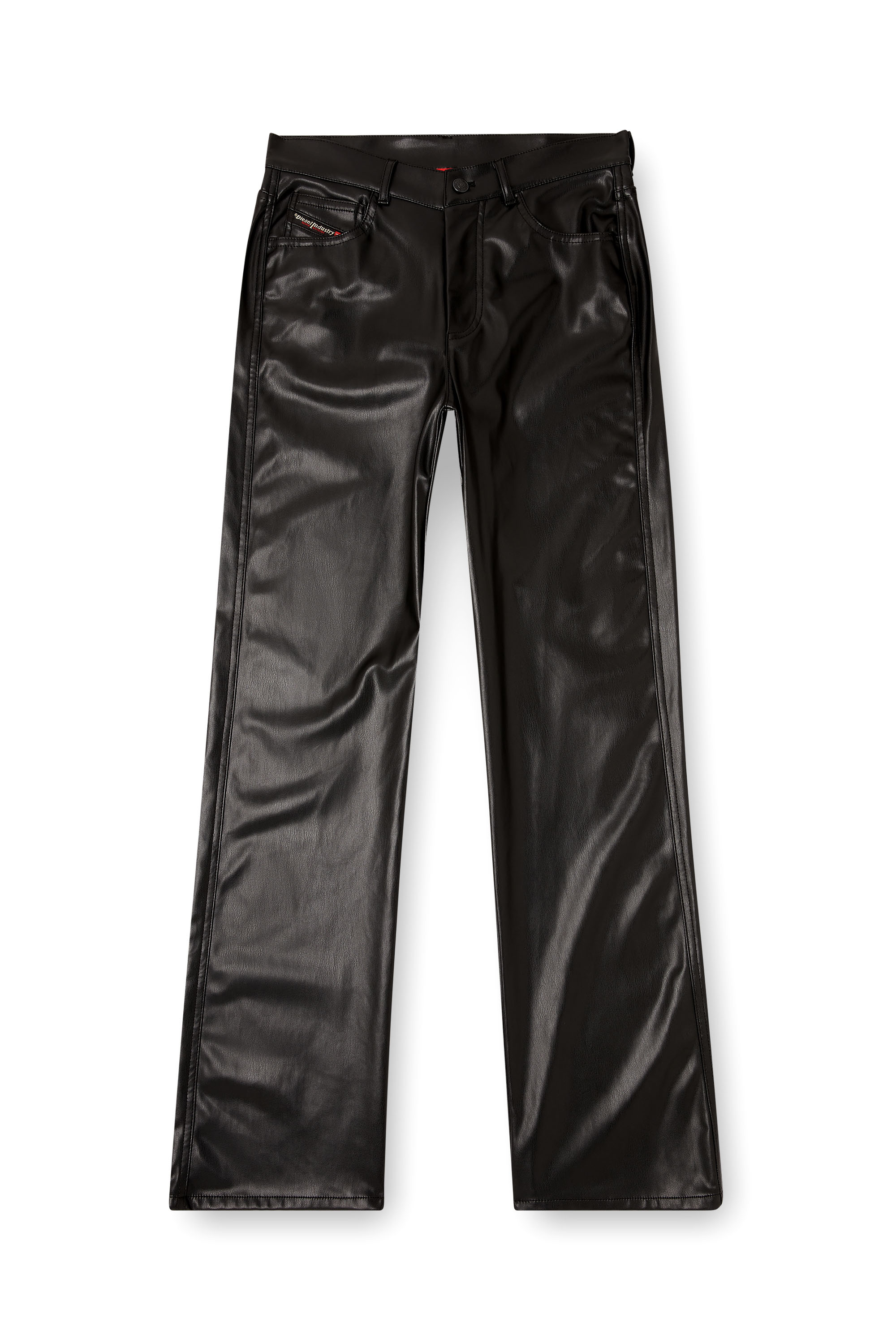 Diesel - P-LAIN, Pantalones de cinco bolsillos en tejido revestido Mujer in Negro - 3