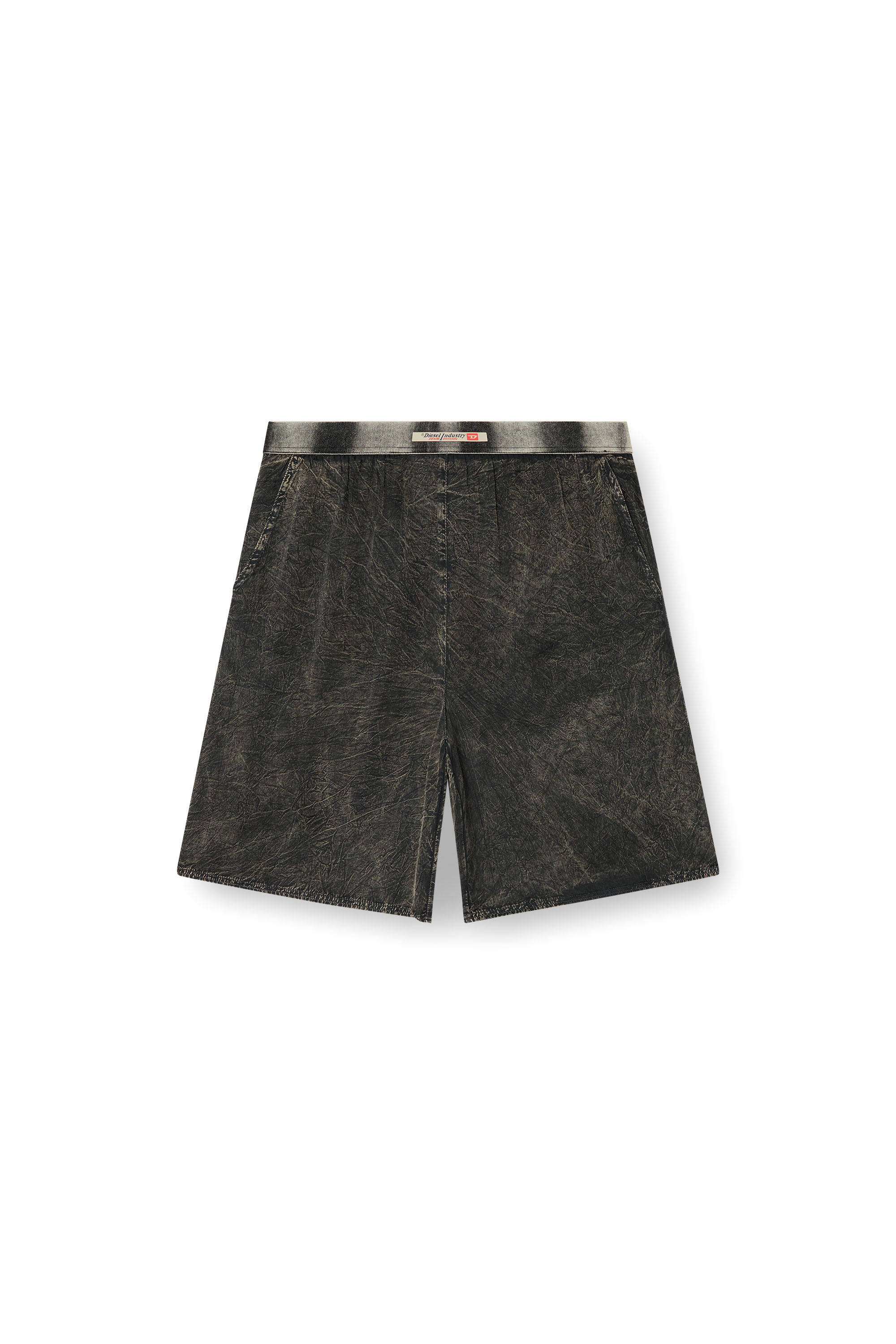 Diesel - JAGO-DNM, Man's Short pants in treated fluid viscose in Dark grey - 4