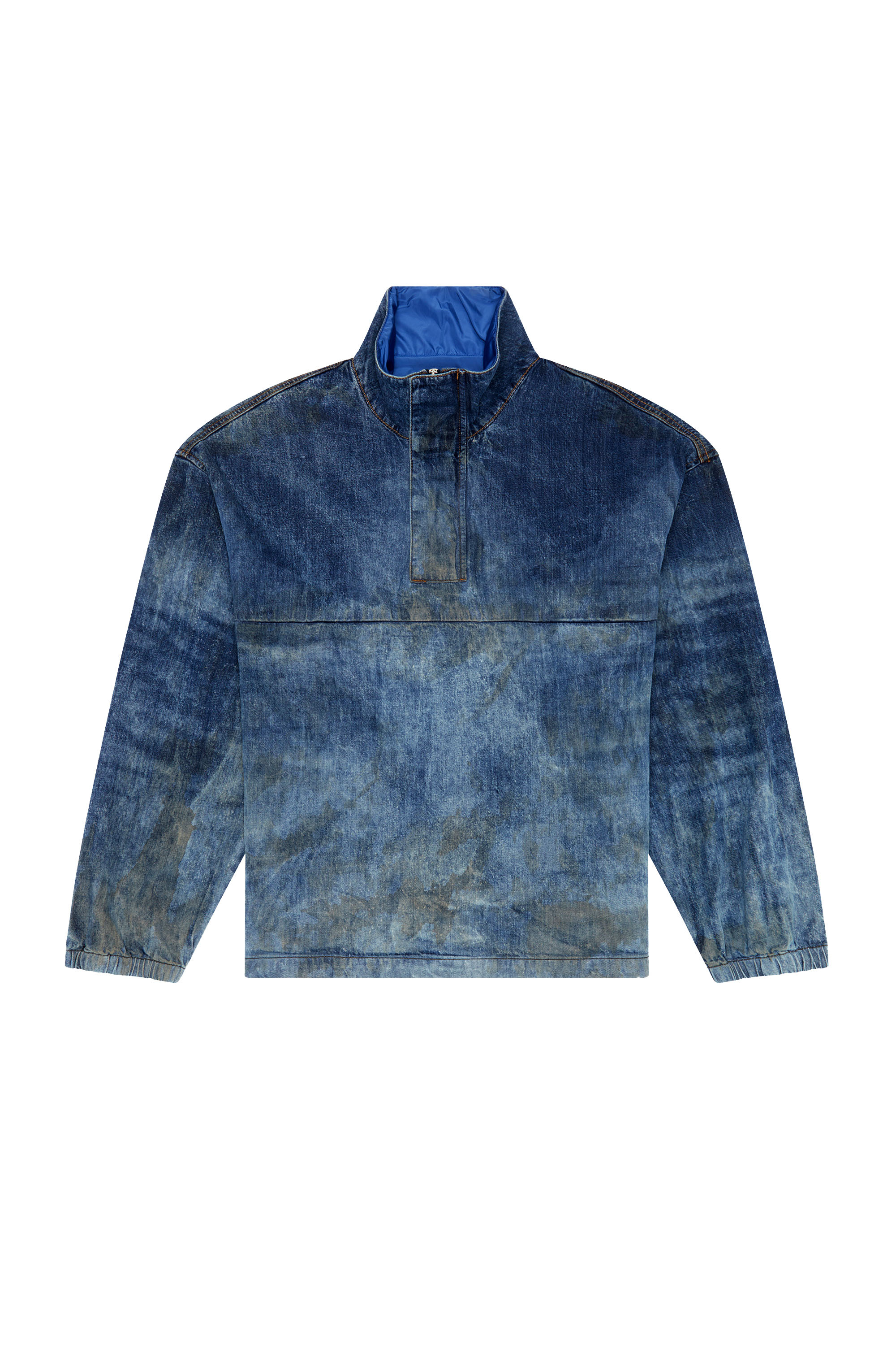 Diesel - D-FLOW-FSE, Veste pull en denim effet sali Homme in Bleu - 2