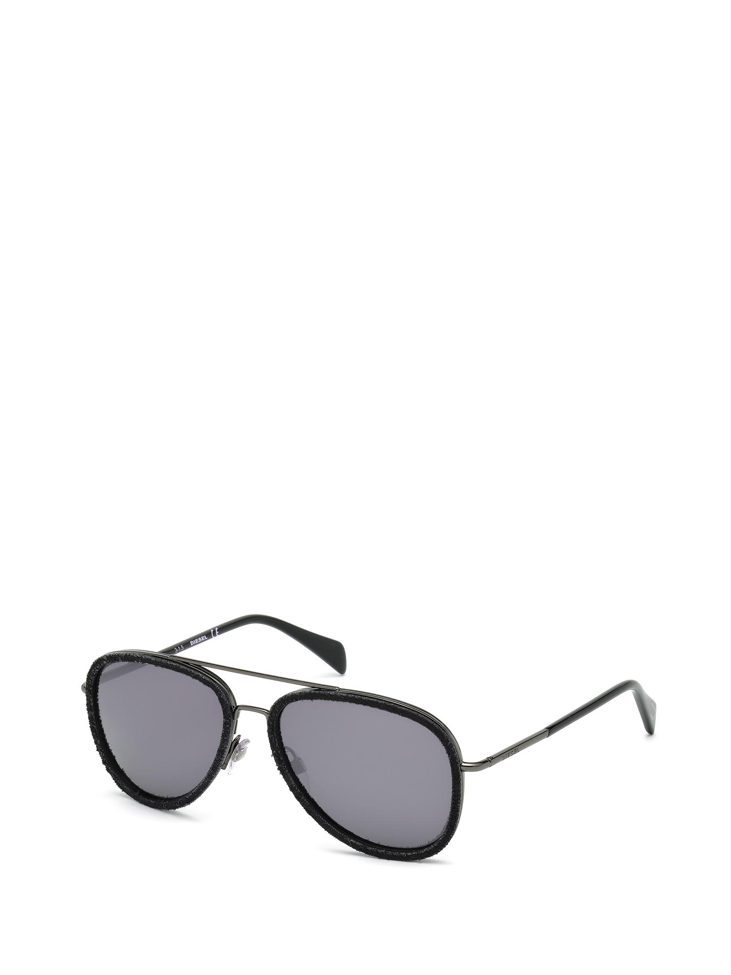 Diesel - DL0167, Gafas de doble puente con patillas finas Unisex in Negro - 3