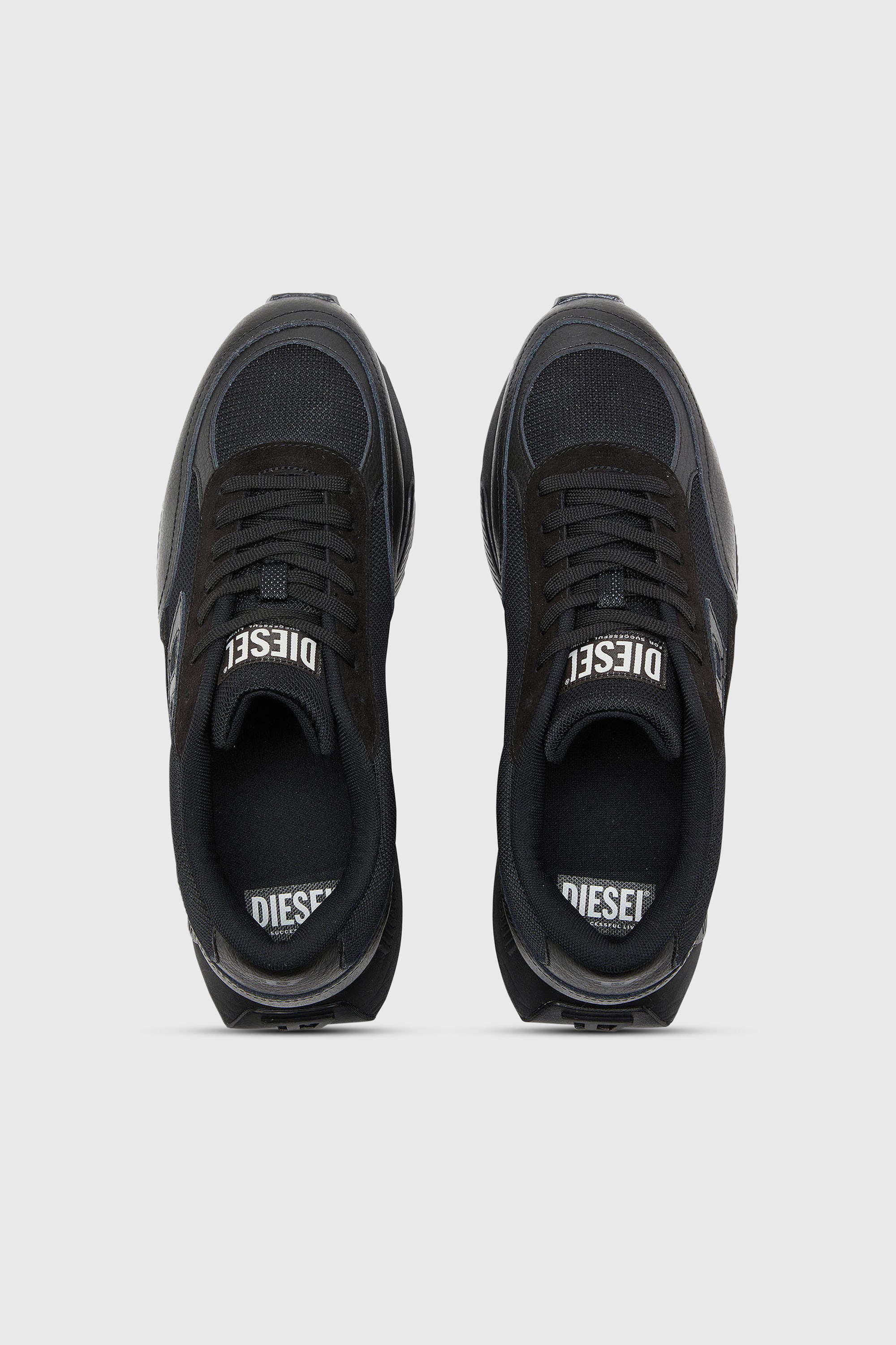 Diesel - S-TAME D-UP, S-Tame-D - Zapatillas con detalles de ante y malla Hombre in Negro - 4