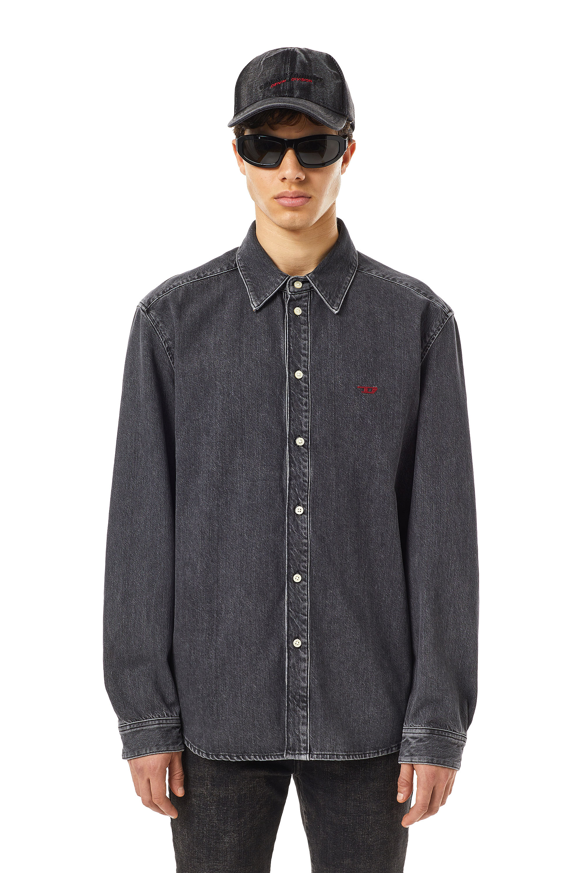 D-SIMPLY Men's Regular-fit Shirt | Dark Grey | Diesel