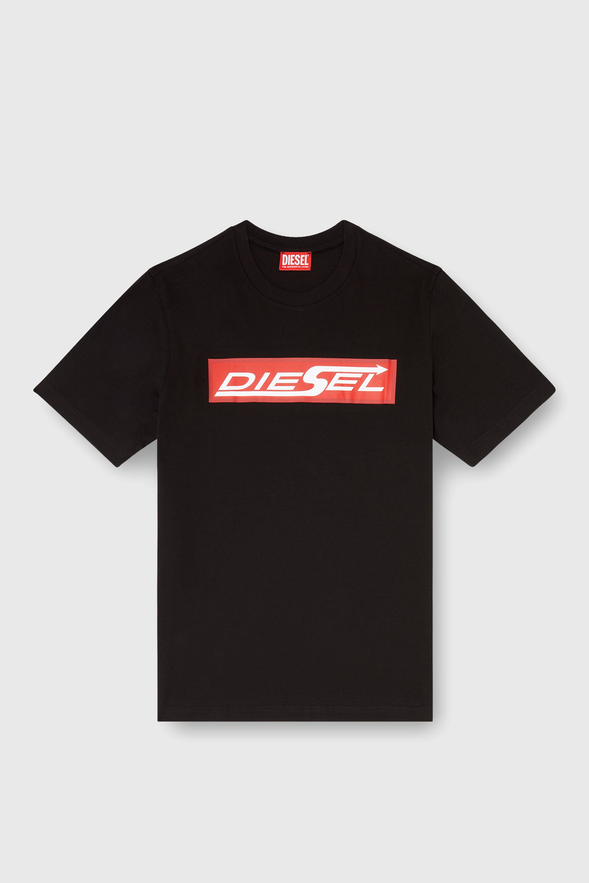 Diesel - T-BOXT-AA20, Man's Cotton T-shirt with Diesel logo print in Red/Black - 2