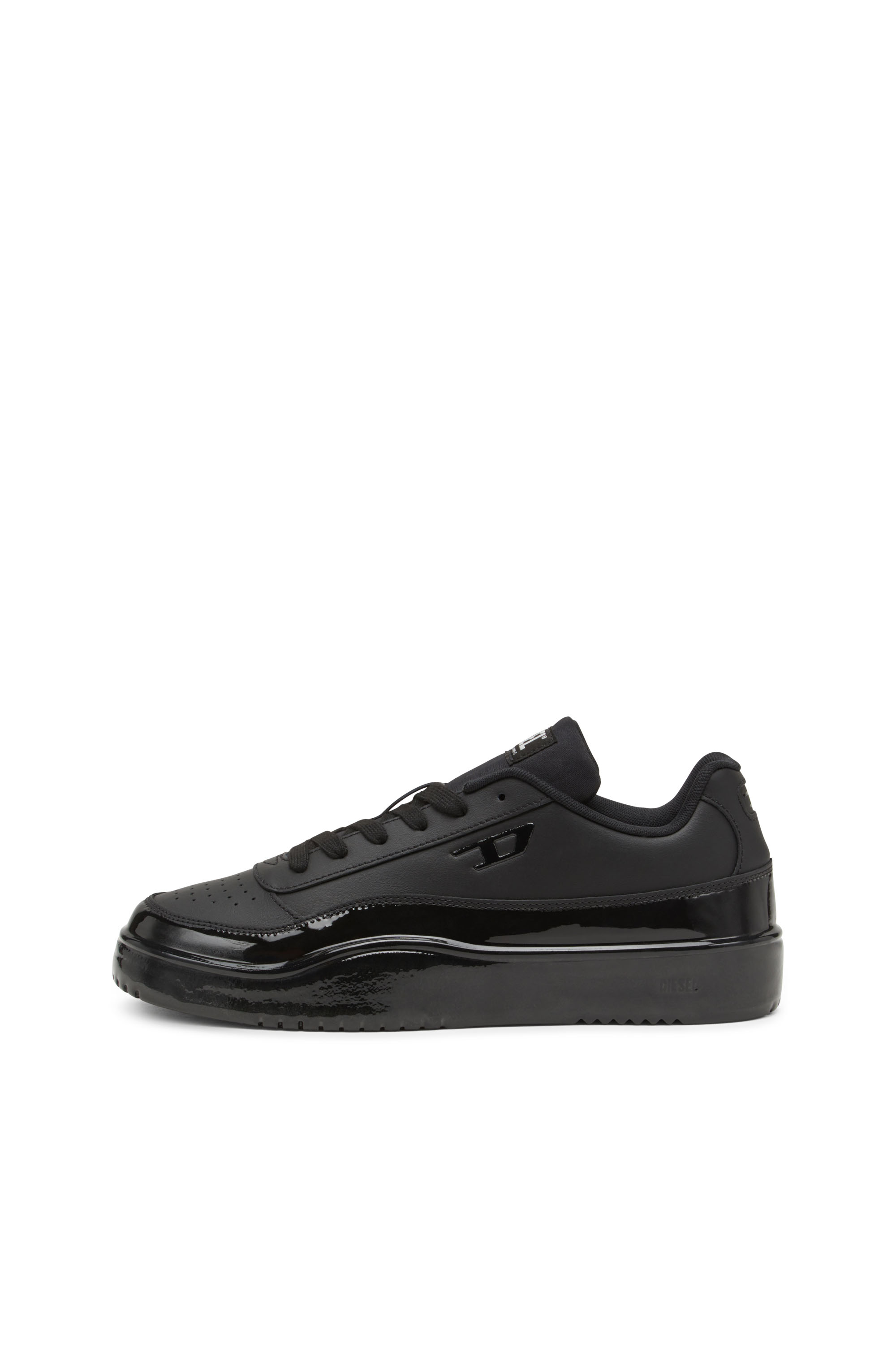Diesel - S-TRACKER-D LOW, Man's S-Tracker-D-Silicone-dipped leather sneakers in Black - 2