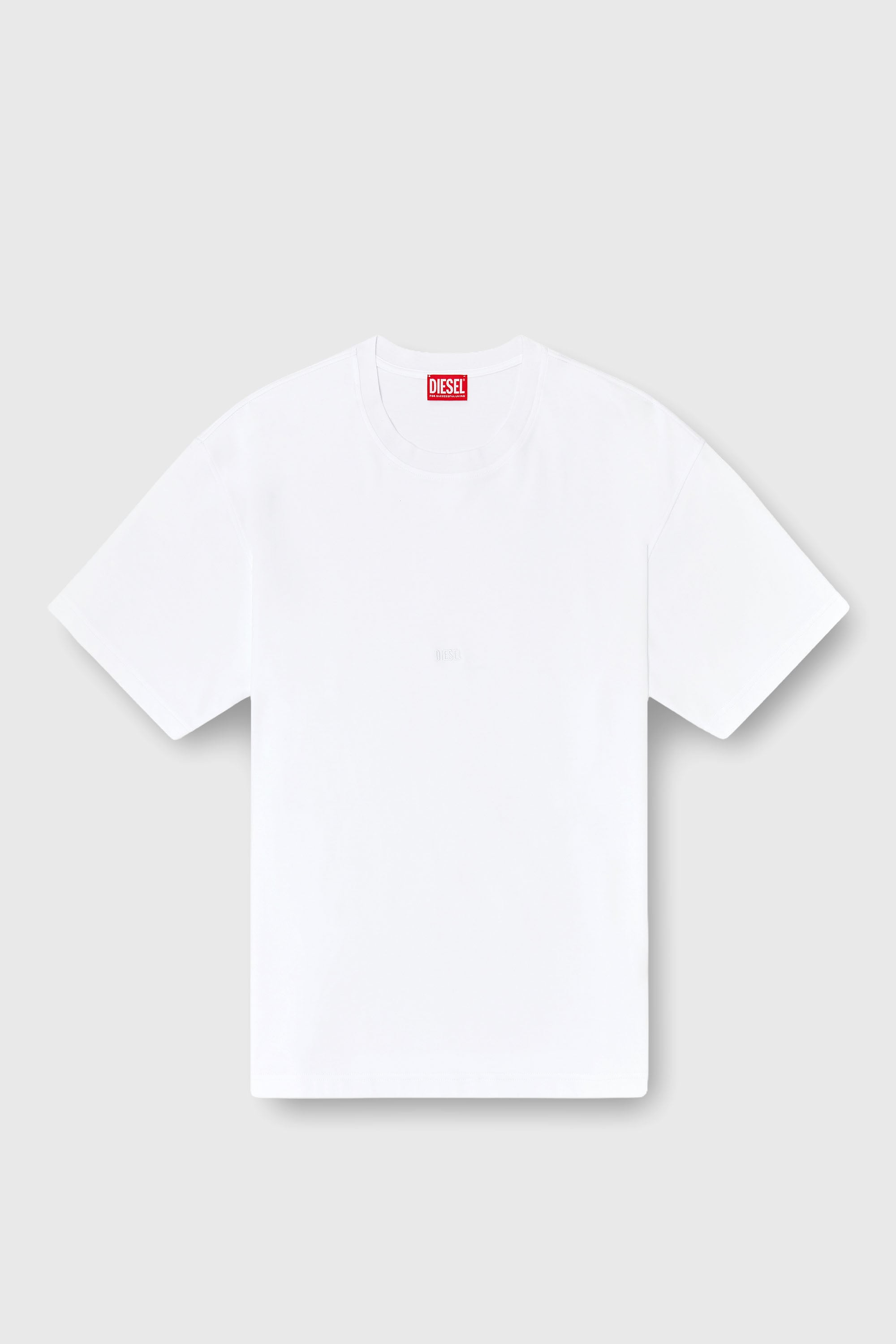 Diesel - T-BOXT-AA16, Man's Cotton-interlock T-shirt with logo embroidery in White - 2