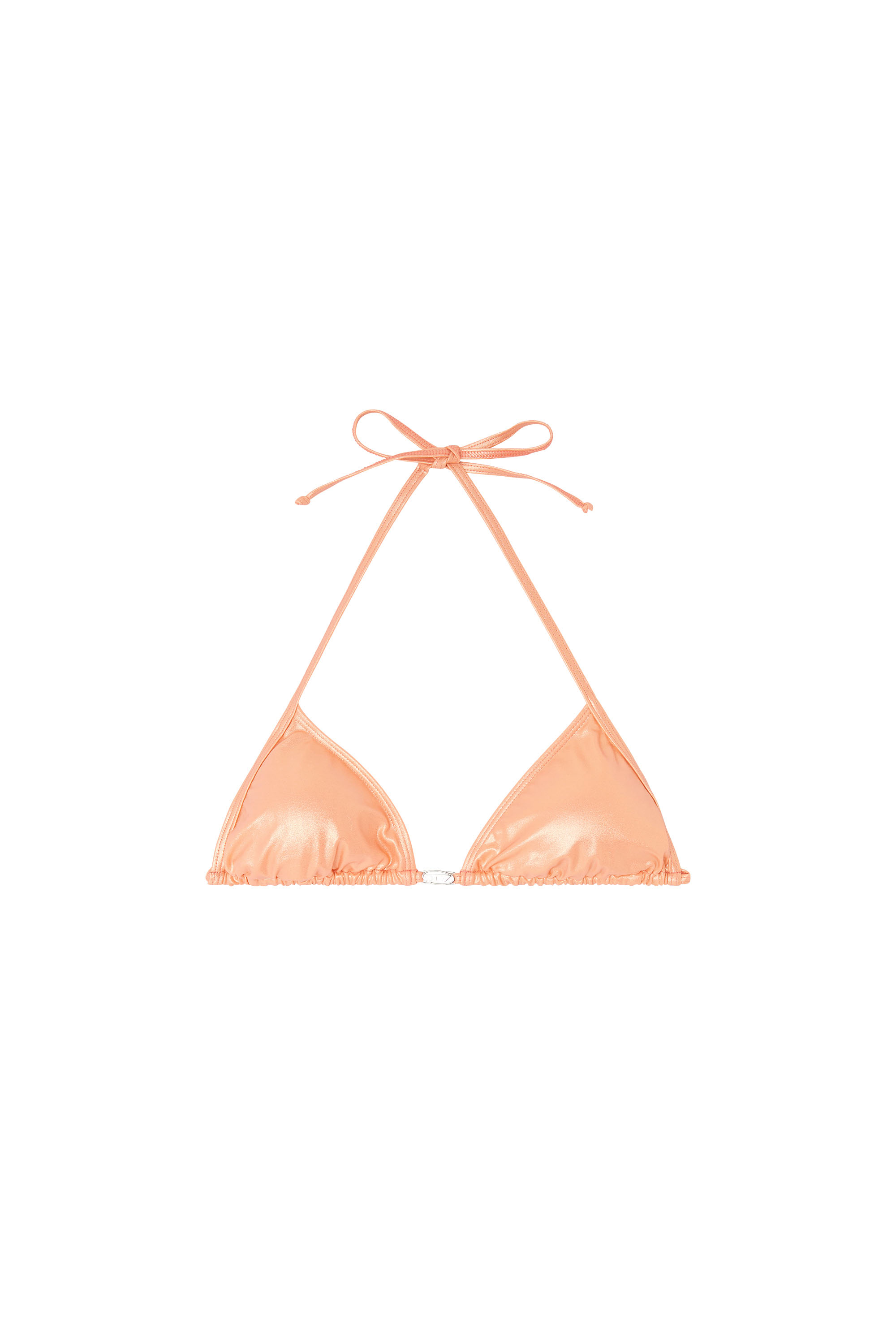 Diesel - ELETTRA-DNM, Bikini triangular en tejido brillante Mujer in Naranja - 3