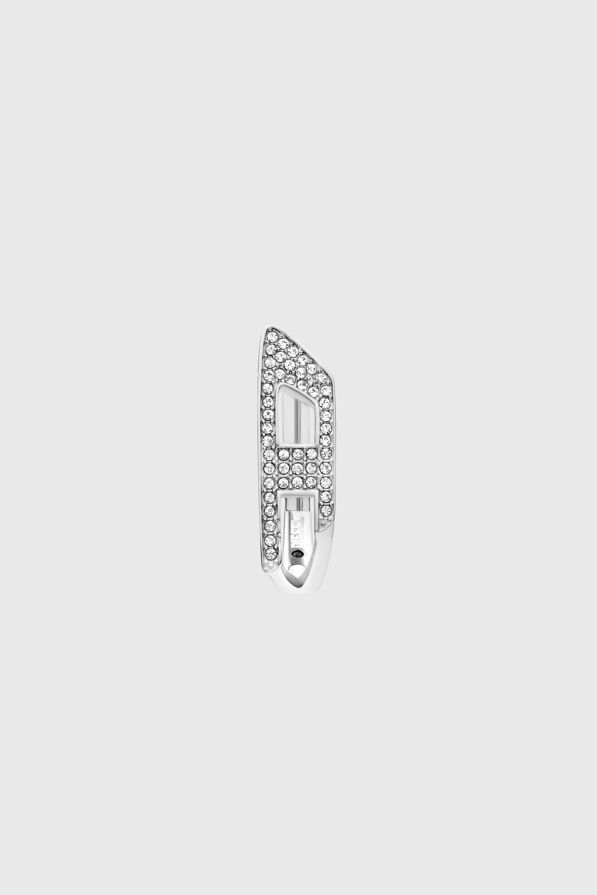 Diesel - DX1628040 JEWELLERY, Cr&eacute;ole en acier inoxydable avec effet scintillant Mixte in Gris argent&eacute; - 1