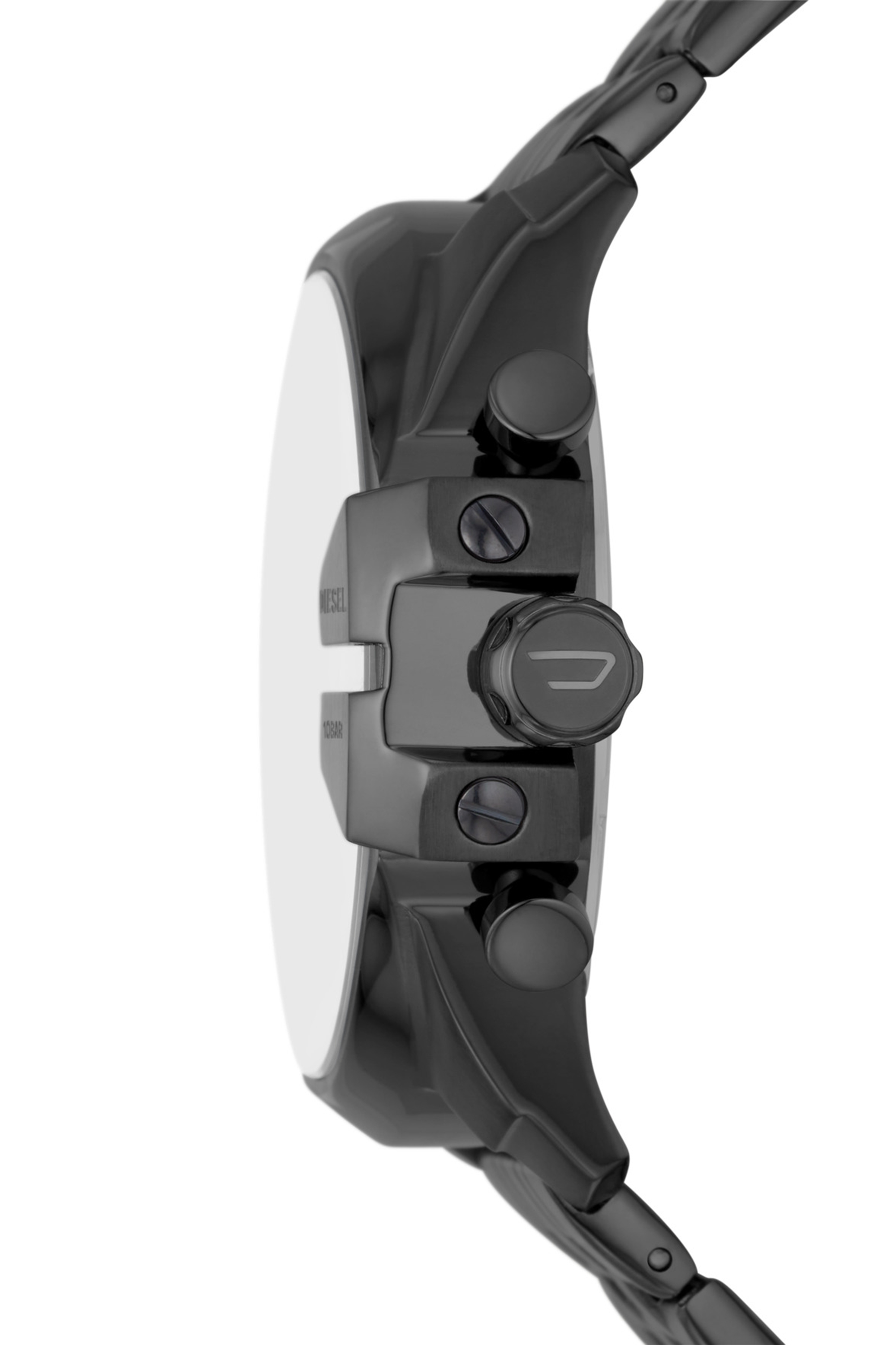 DZ4600: Women's black round dial chronograph watch | Diesel