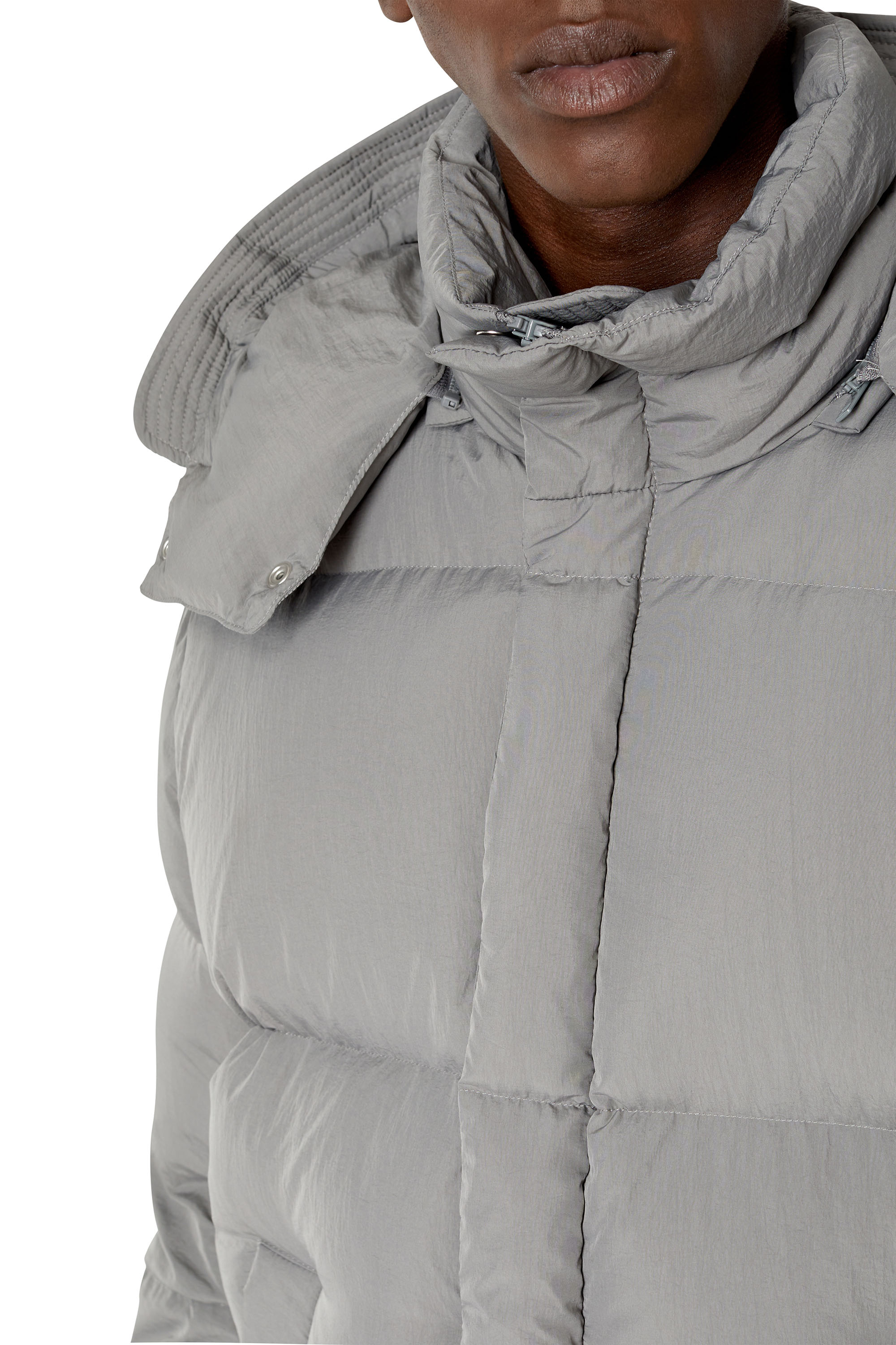 Diesel - W-ROLF-NW, Man's Polygiene ViralOff&reg; real down jacket in Grey - 4