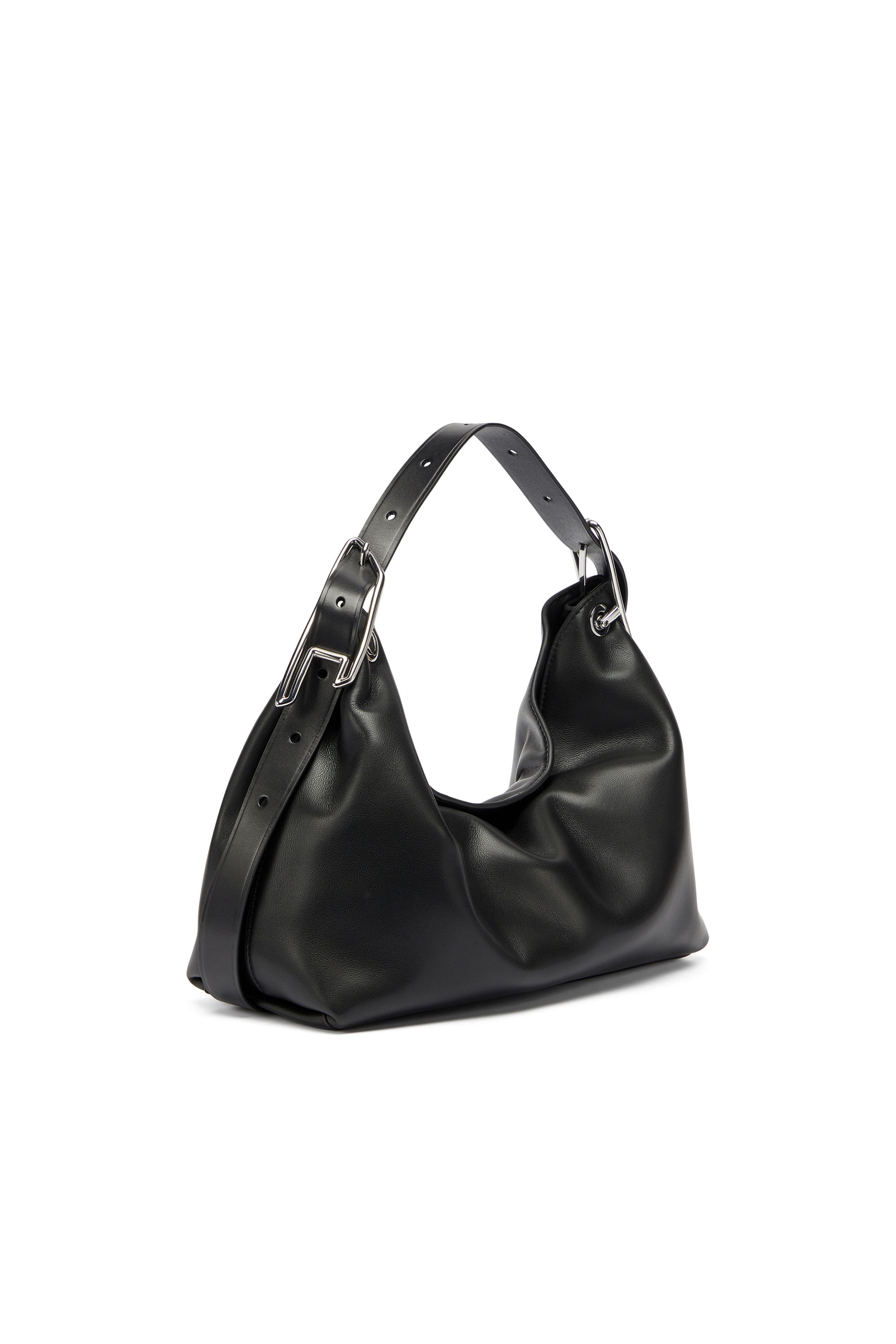 Diesel - D-LINE SHOULDER, Female's D-Line-Leather shoulder bag in Black - 2