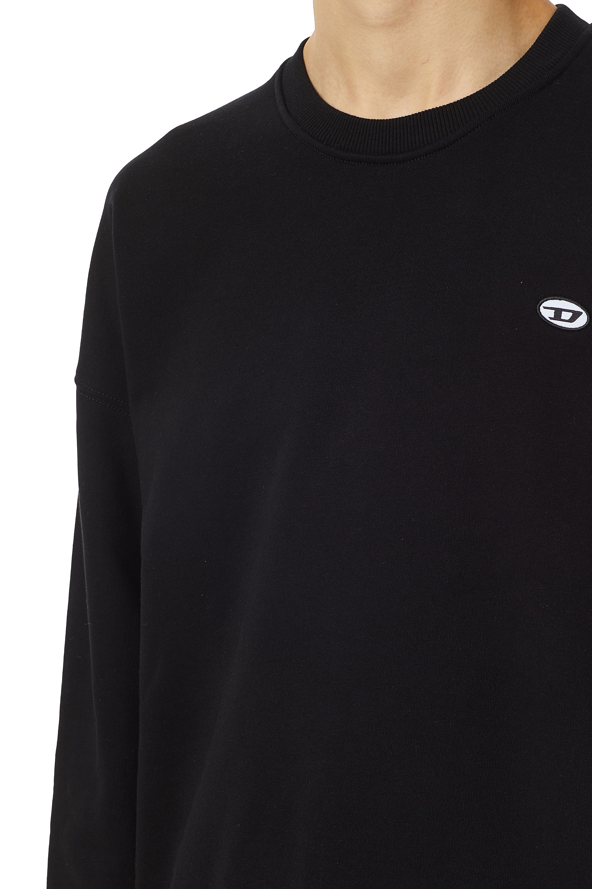 Diesel - S-ROB-DOVAL-PJ, Man's Sweatshirt with logo patch in Black - 5