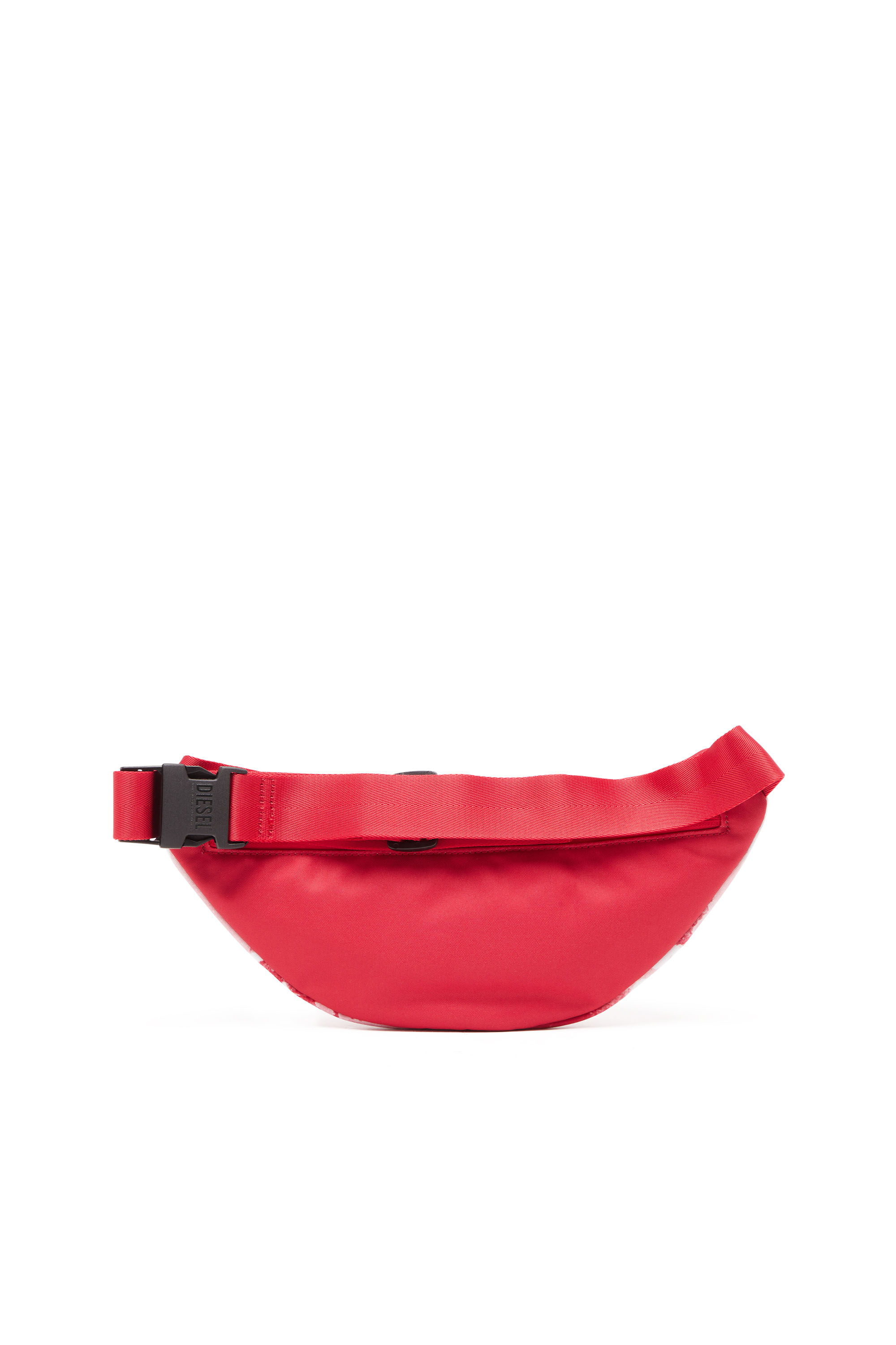 Diesel - RAVE BELTBAG X, Man's Rave Beltbag X - Belt bag in logo-printed fabric in Red - 3