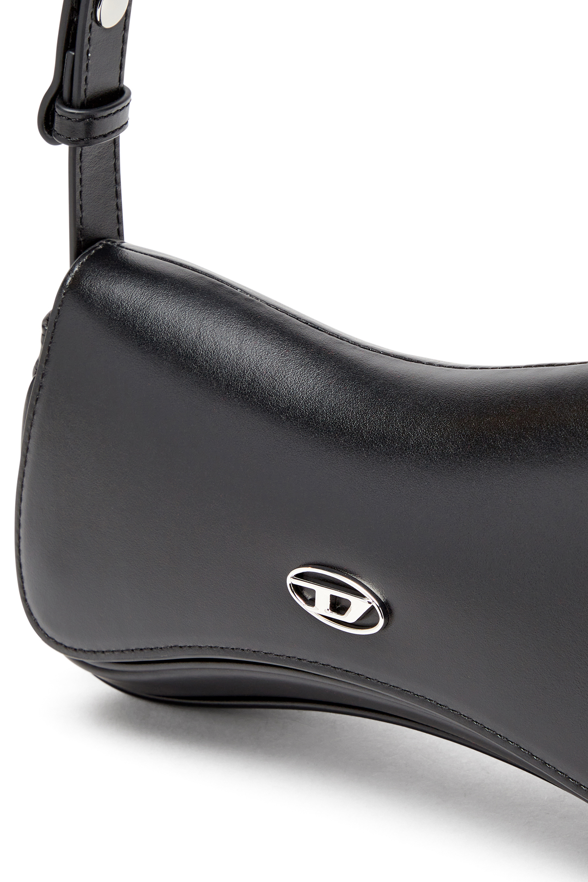 Women's Play-Semi gloss leather shoulder bag | Black | Diesel