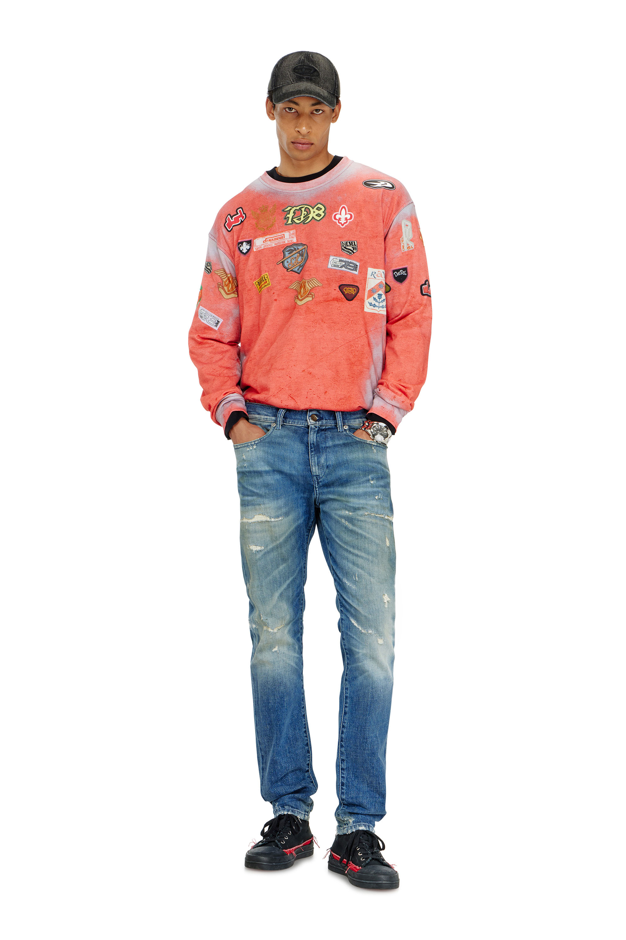 Diesel - Slim Jeans 2019 D-Strukt 007EN Hombre, Azul medio - 2