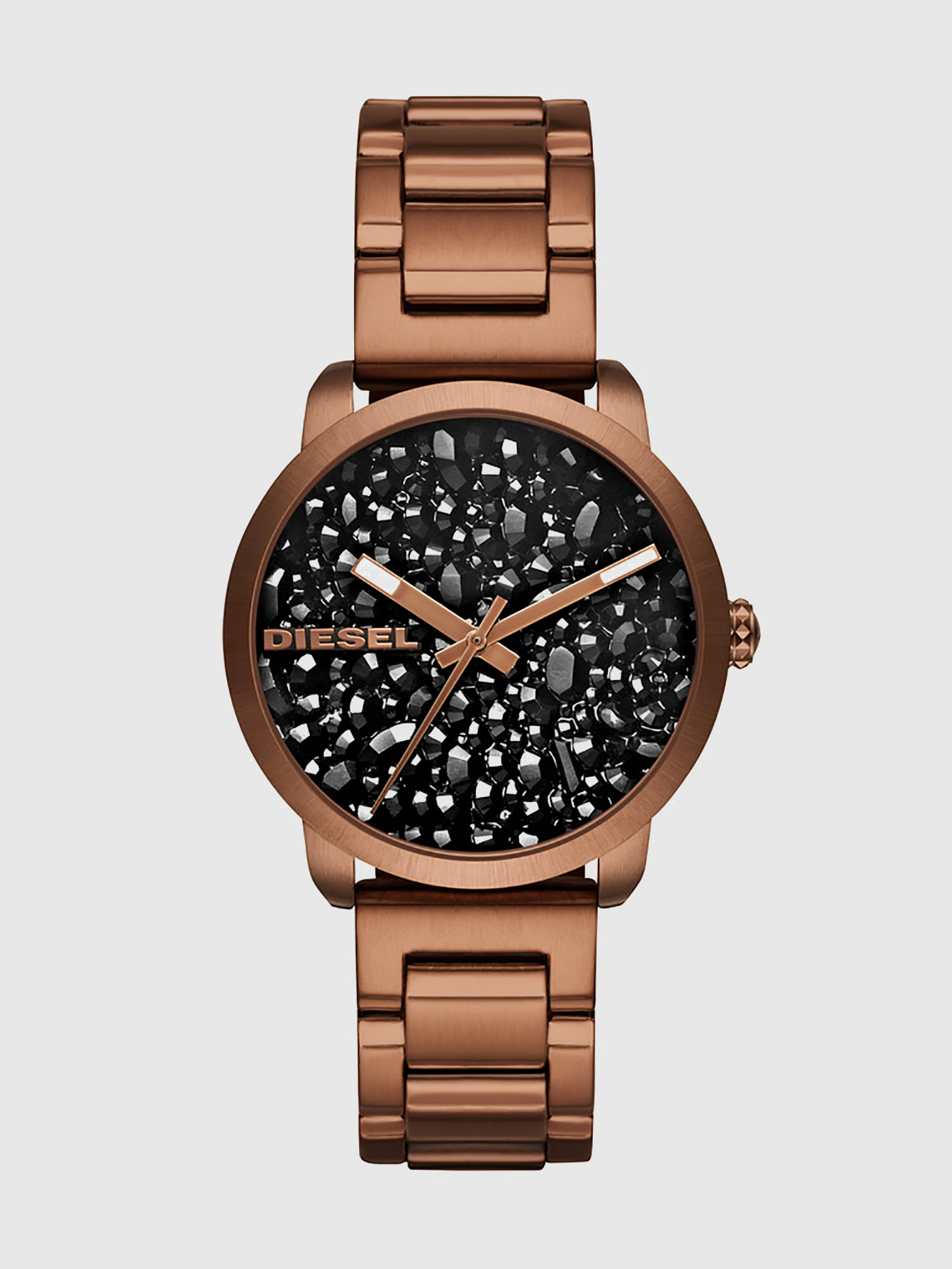 Diesel - DZ5560, Woman's Copper watch with black rocks, 38 mm in Bronze - 1
