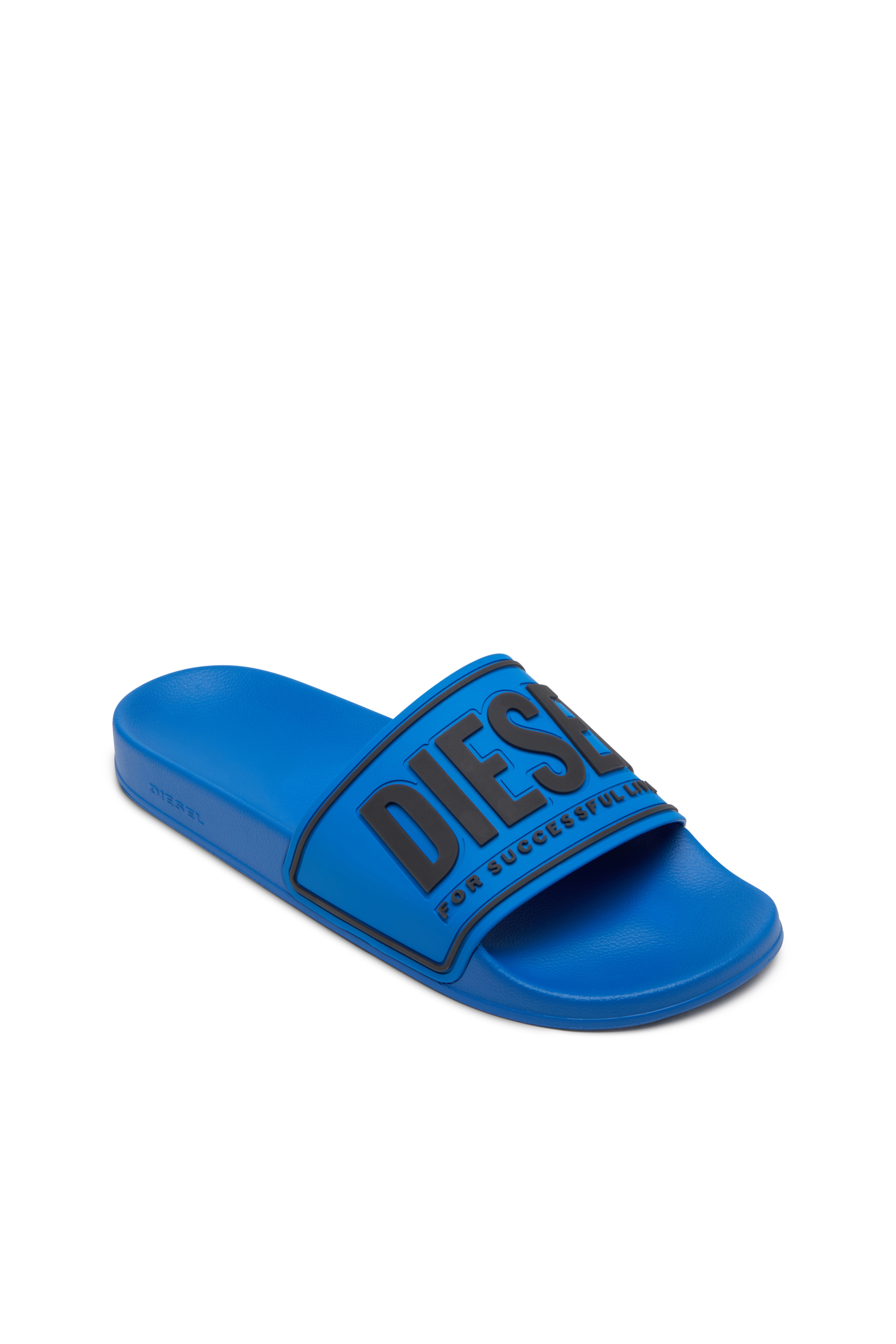 ★DIESEL★ SA Mayemi W Slide White Y02854P4441H8327 Y02854P4 SA-MAYEMI CC W Woman: Rubber slides with embossed logo | Diesel