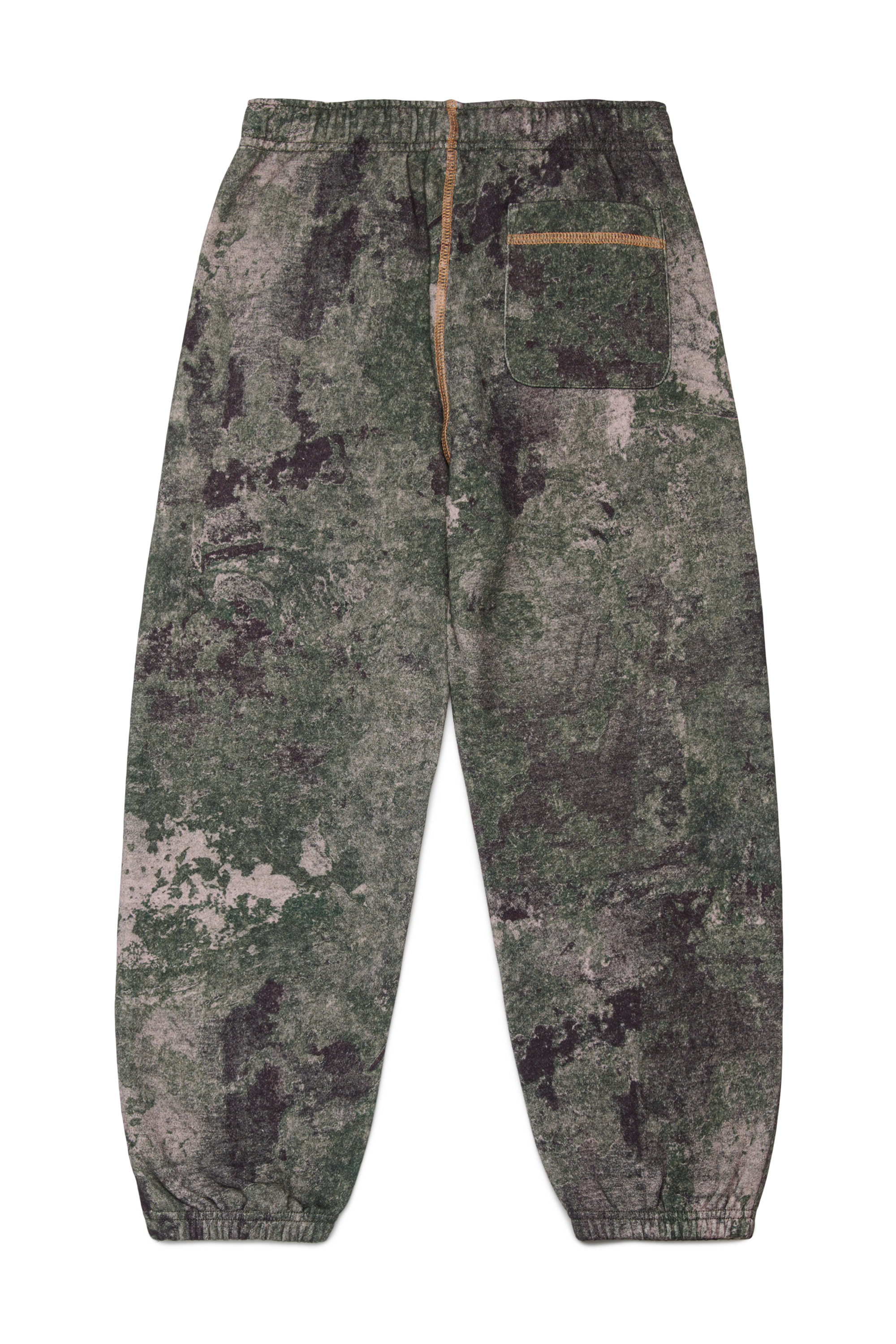 Diesel - PMIM, Man's Sweatpants with all-over marbled effect in Green - 2
