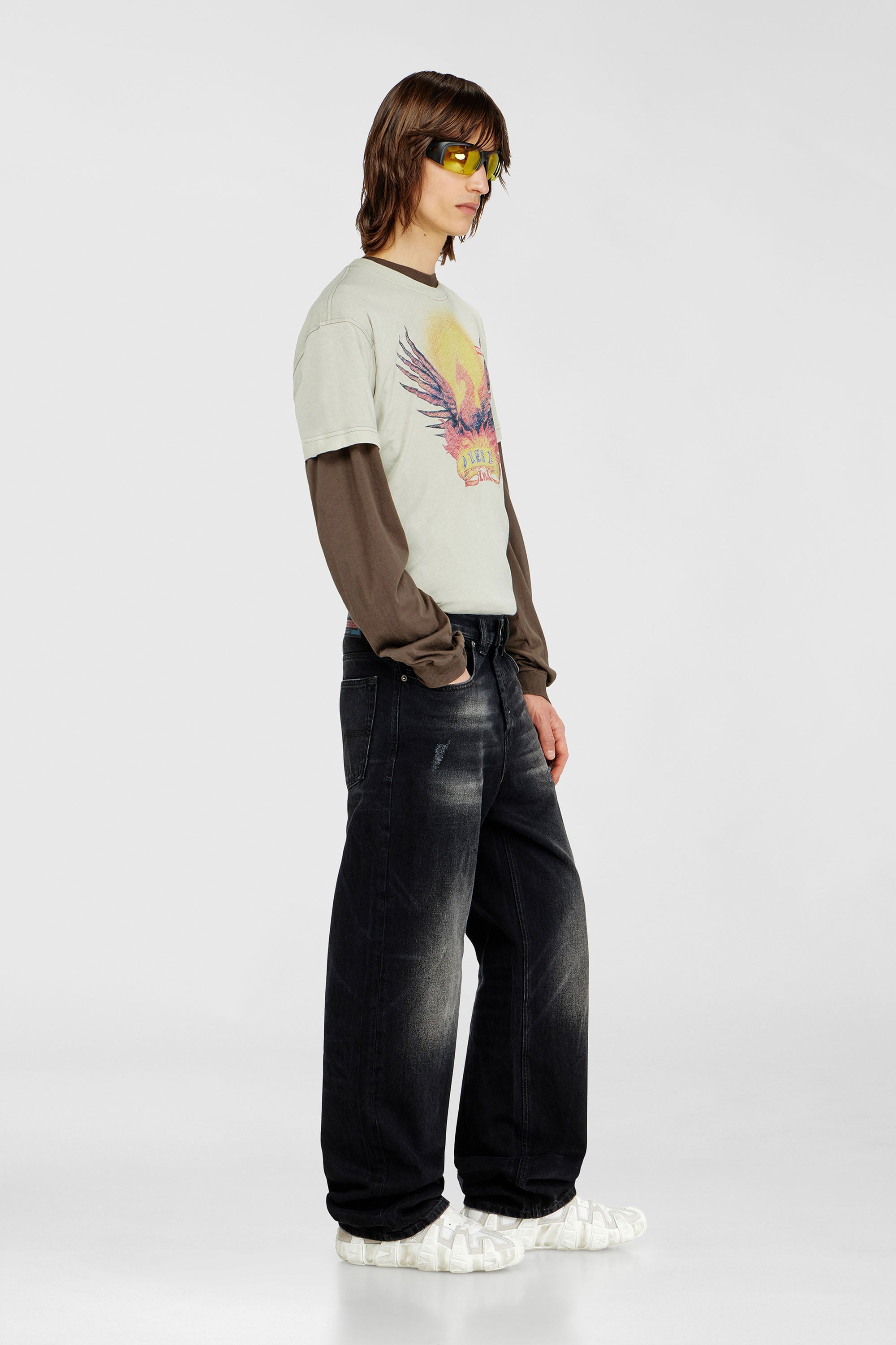 Diesel - Relaxed Jeans 2001 D-Macro 0BEBB Hombre, Negro - 2