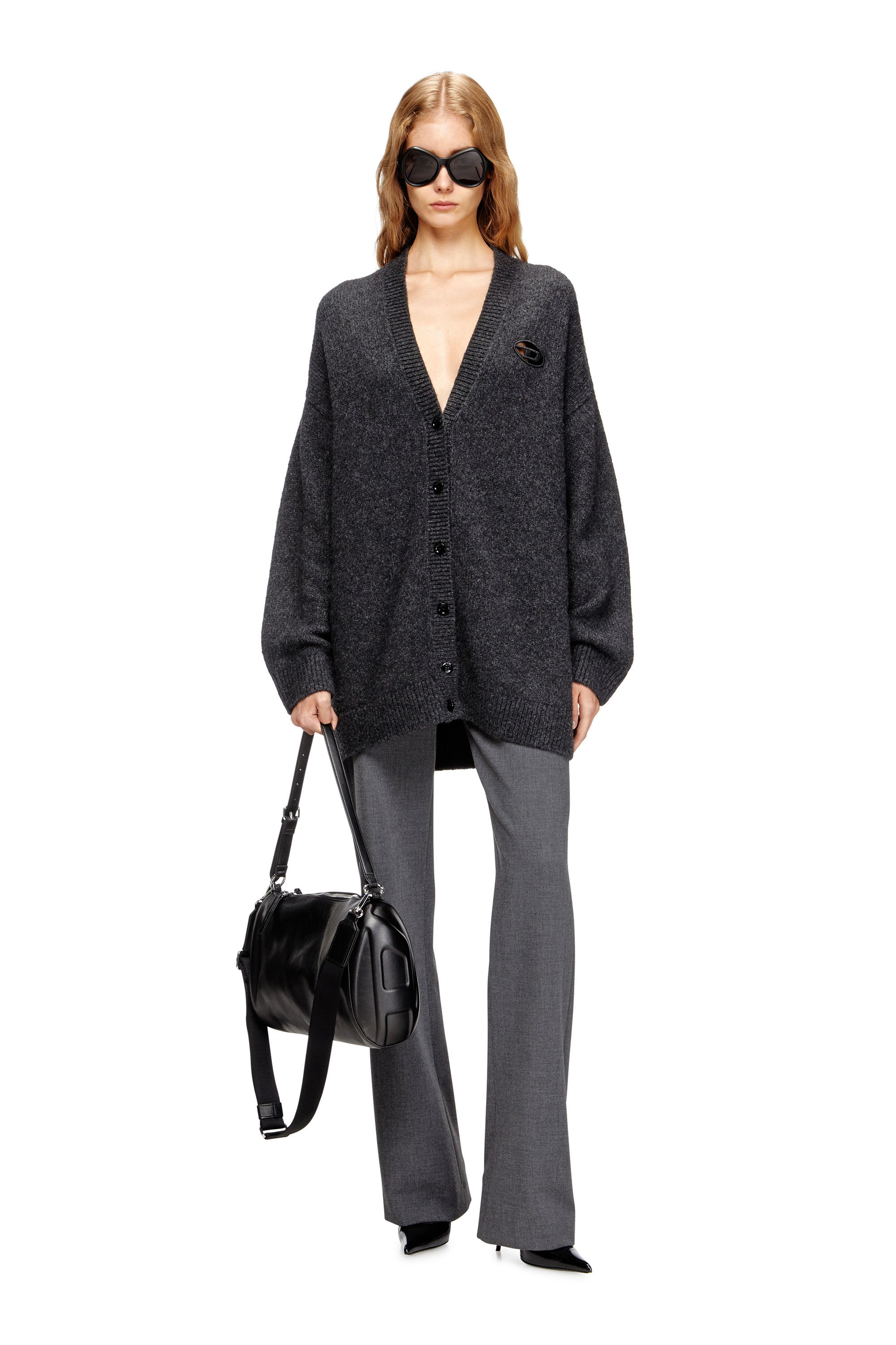 Diesel - LOAD-D SHOULDER BAG X, Load-D-Bolso de hombro con laterales de carcasa dura con logo Unisex in Negro - 2