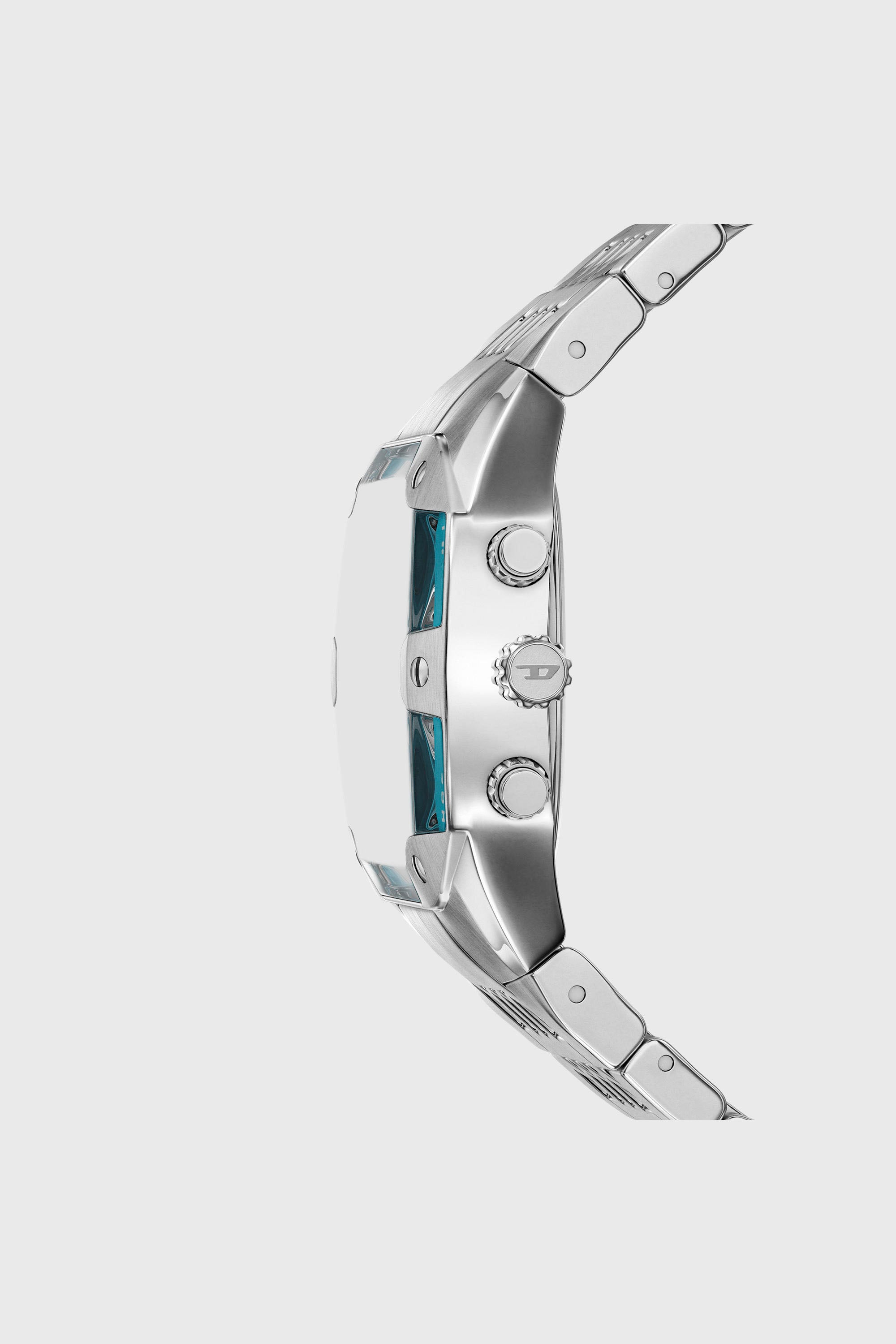 Diesel - DZ4725 WATCH, Male's Spiked cushion stainless steel watch in Silver - 3